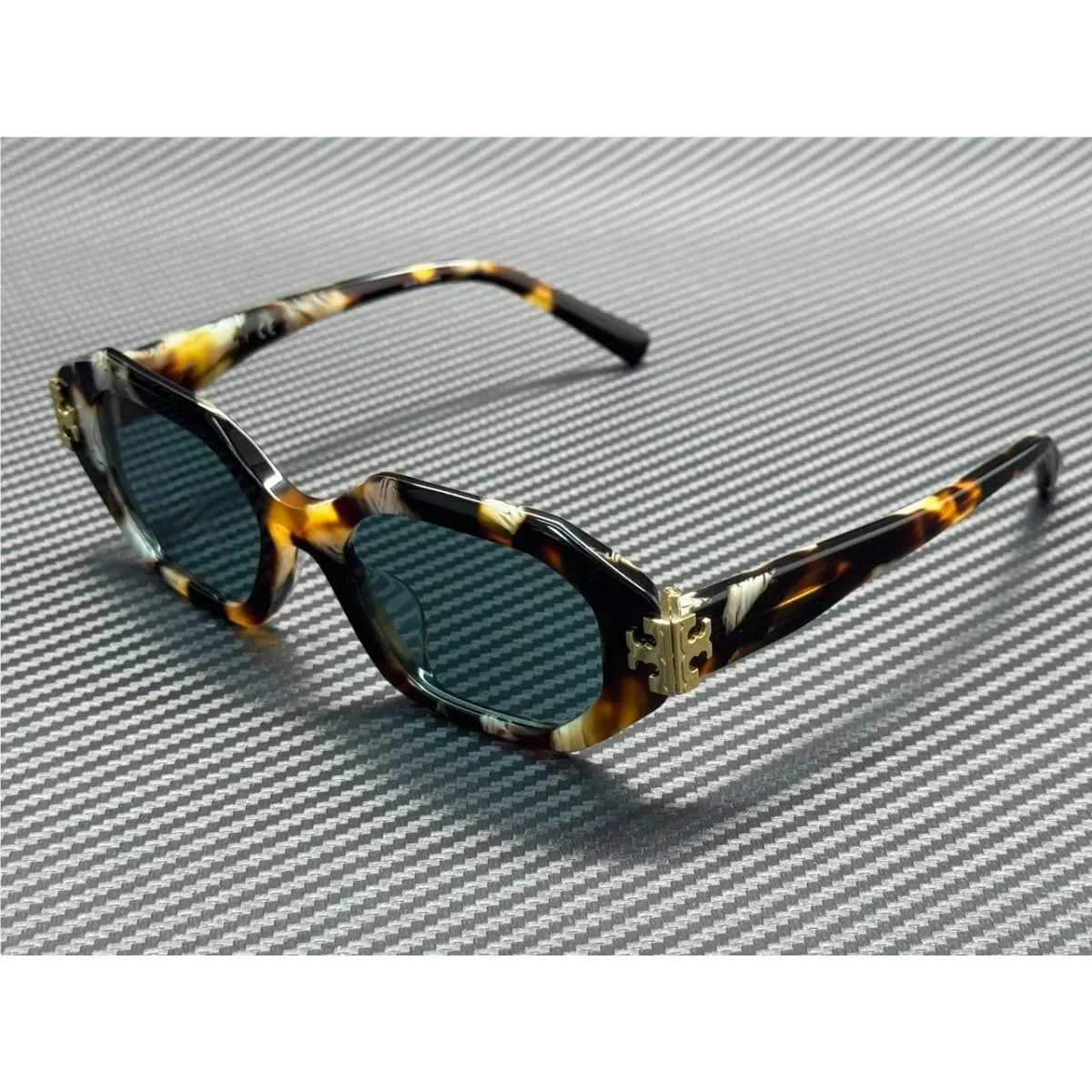Tory Burch TY7234U 207282 Dark Wavy Tortoise Green Women`s 51 mm Sunglasses