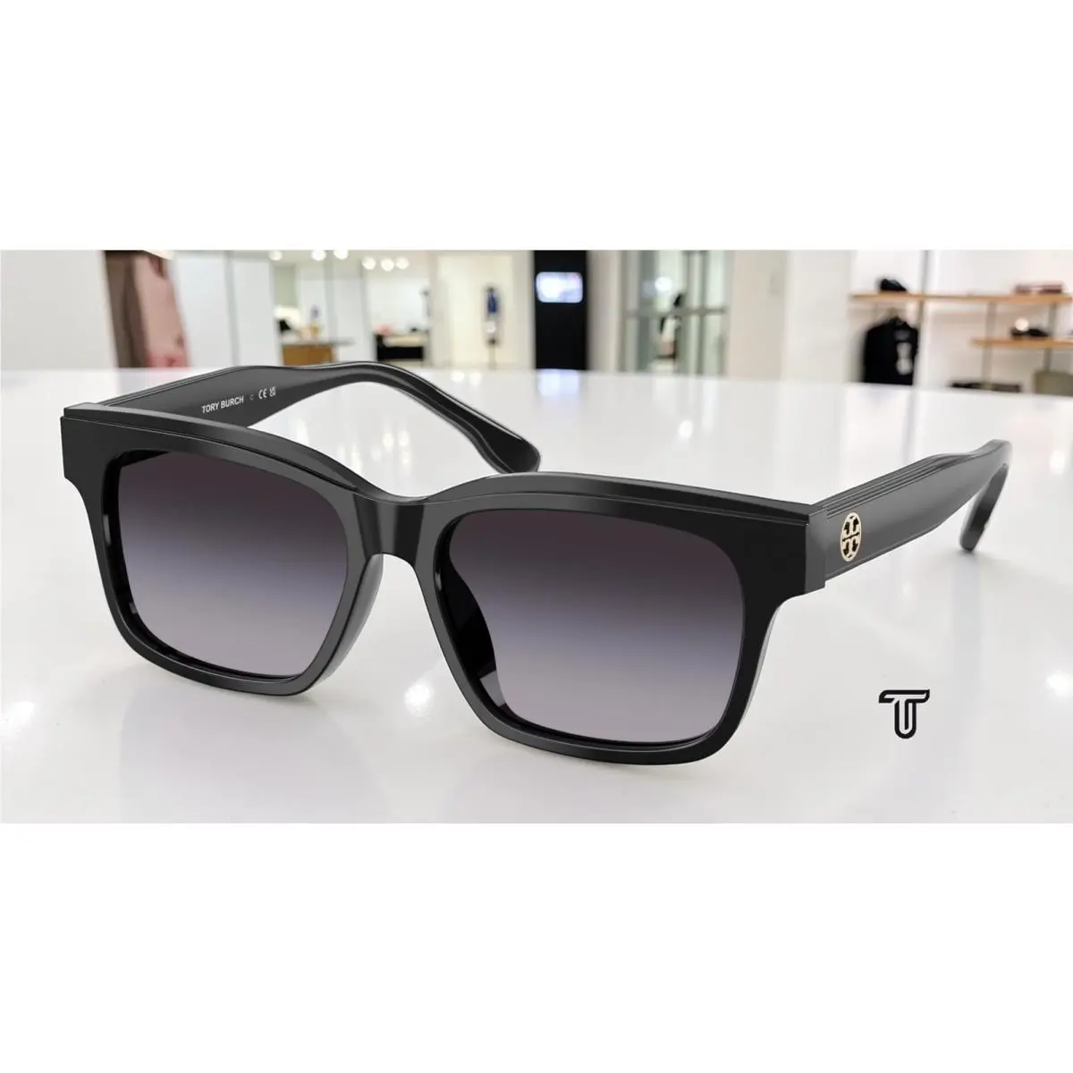 Tory Burch TY7227D 17098G Black Grey Gradient 55 mm Women`s Sunglasses