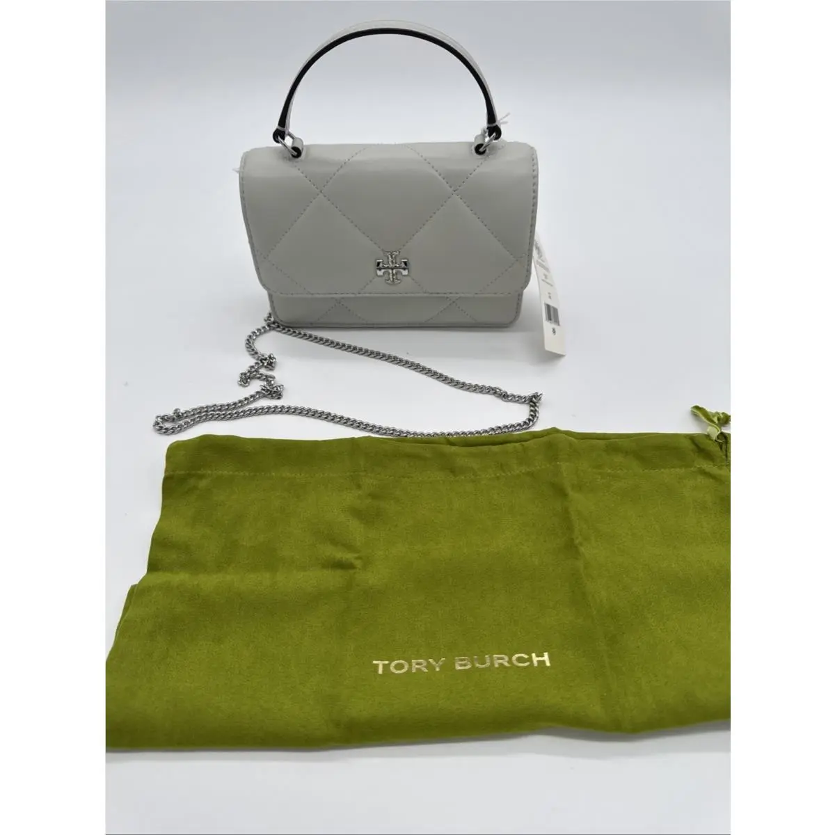 Tory Burch Mini Kira Diamond Quilt Top-handle Chain Wallet Crossbody