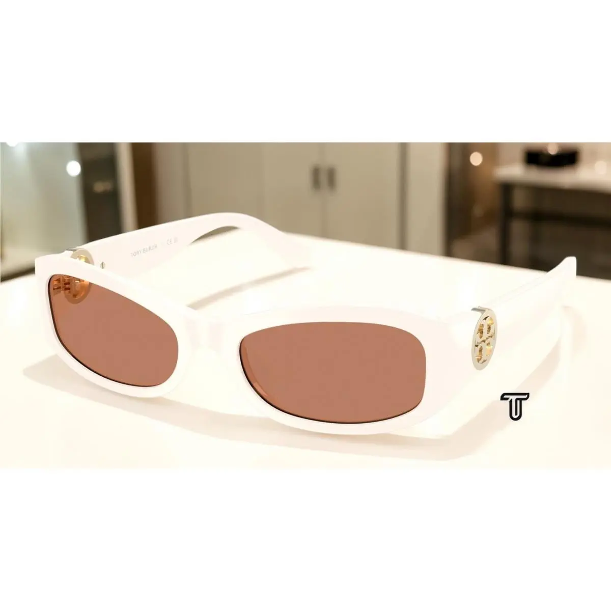 Tory Burch TY7229U 207573 Bone Light Brown 55 mm Women`s Sunglasses