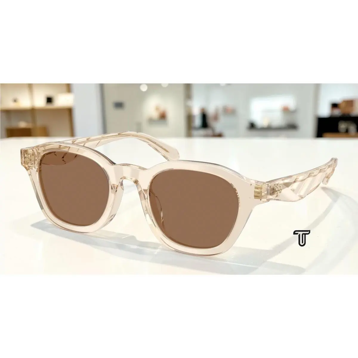 Tory Burch TY7235D 197773 Transparent Beige Brown 48 mm Women`s Sunglasses