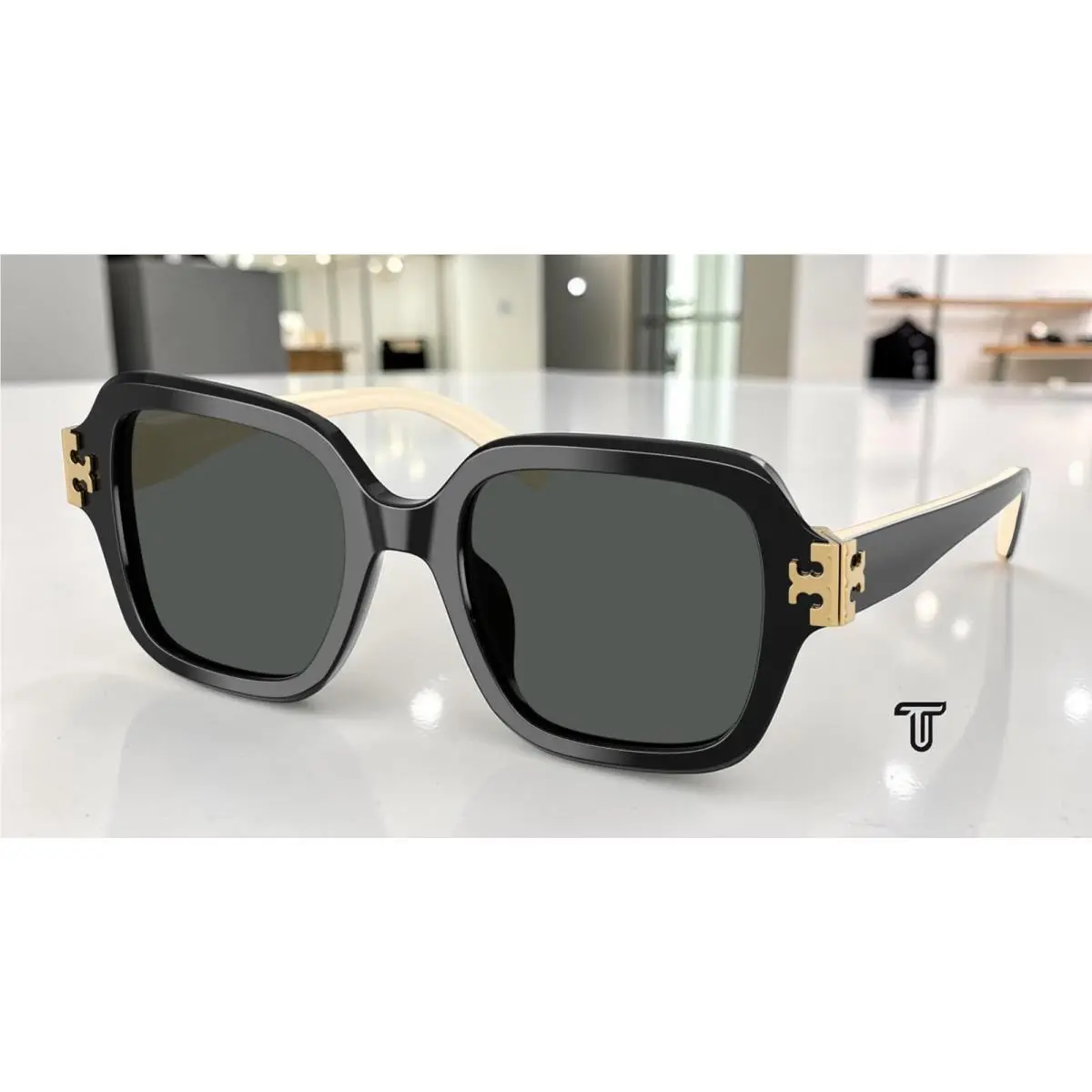 Tory Burch TY7231U 170987 Black Dark Grey 51 mm Women`s Sunglasses