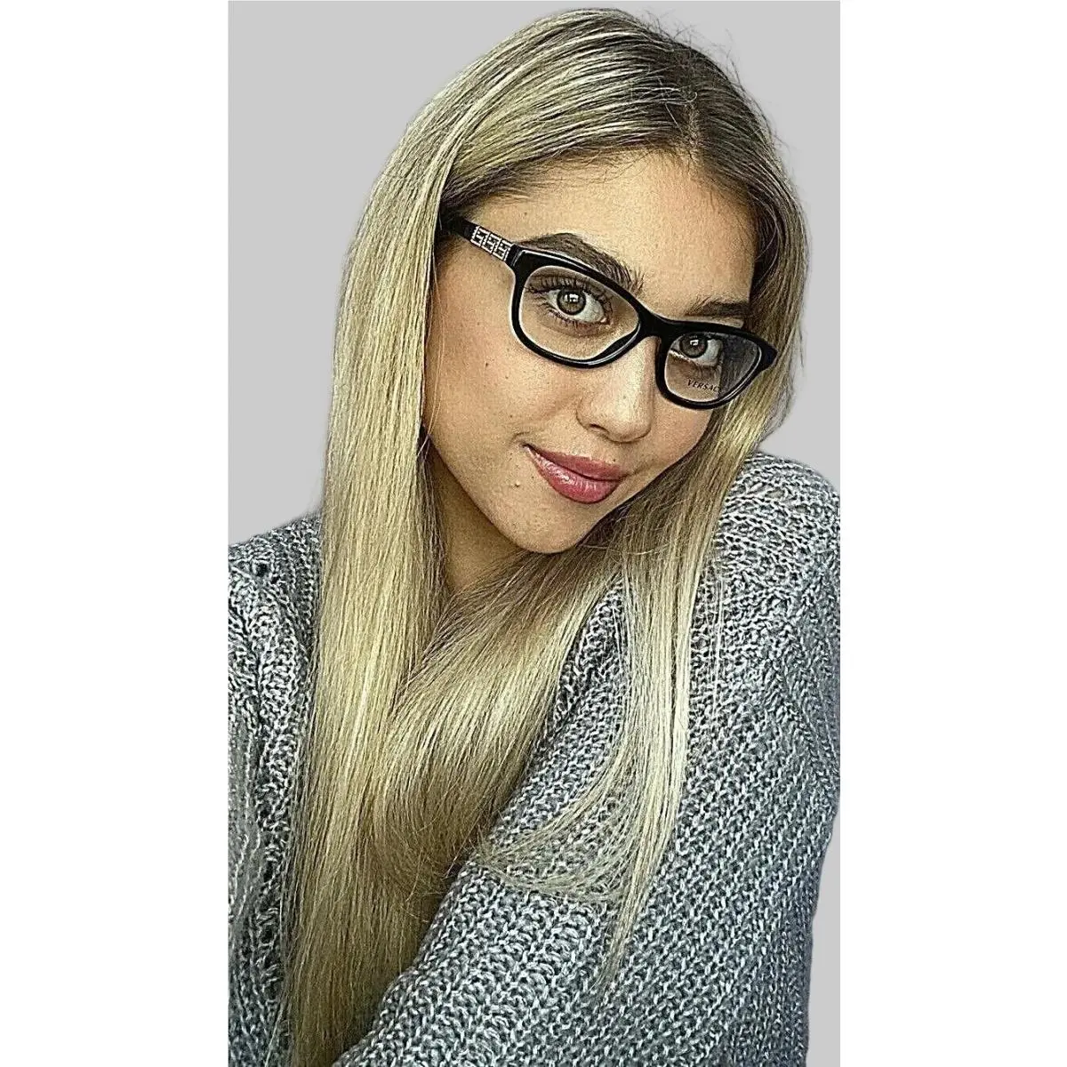 Versace Mod. 1232-B Black 52mm Cat Eye Women`s Eyeglasses Frame Italy 9 0
