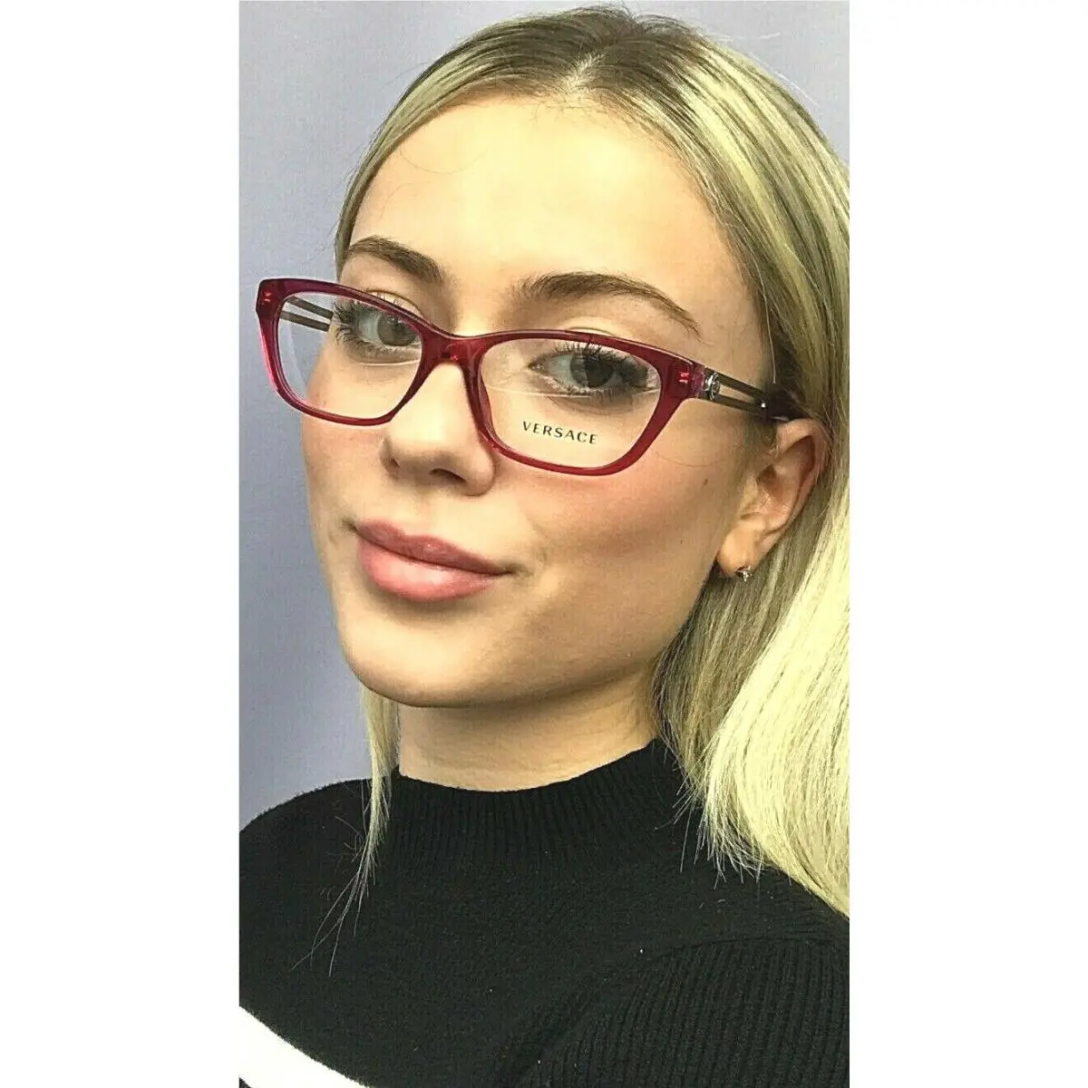Versace Mod. 2329750 Violet 54mm Cat Eye Women`s Eyeglasses Italy