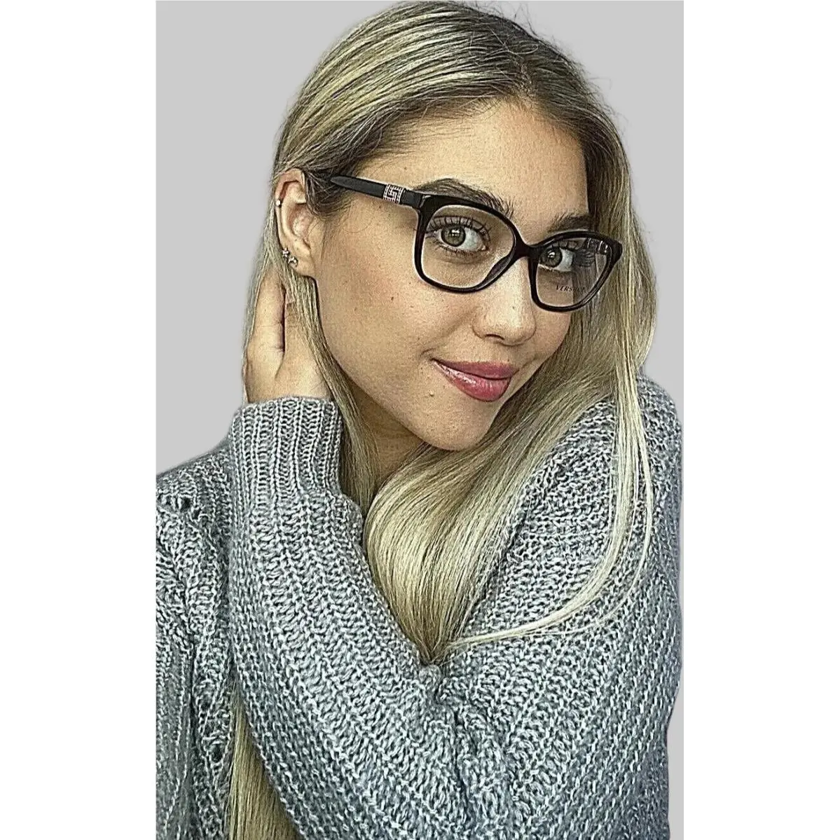 Elegant Versace Mod.3532-B989 Red 52mm Women`s Eyeglasses Frame Italy 8 A
