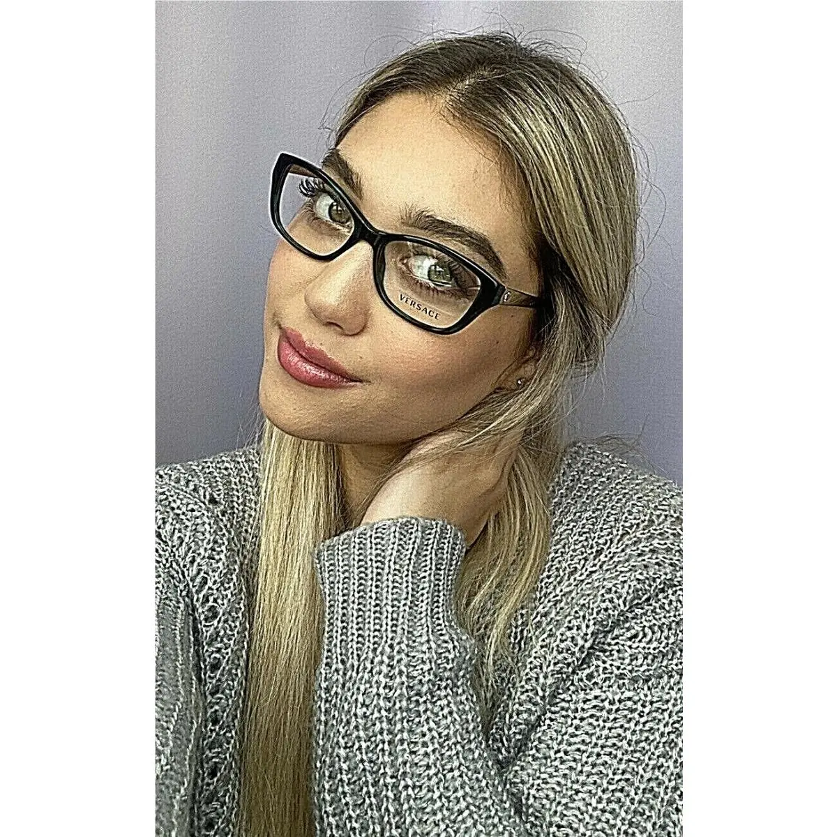 Versace Mod. 3236 Green 52mm Cat Eye Women`s Eyeglasses Frame Italy 2 7
