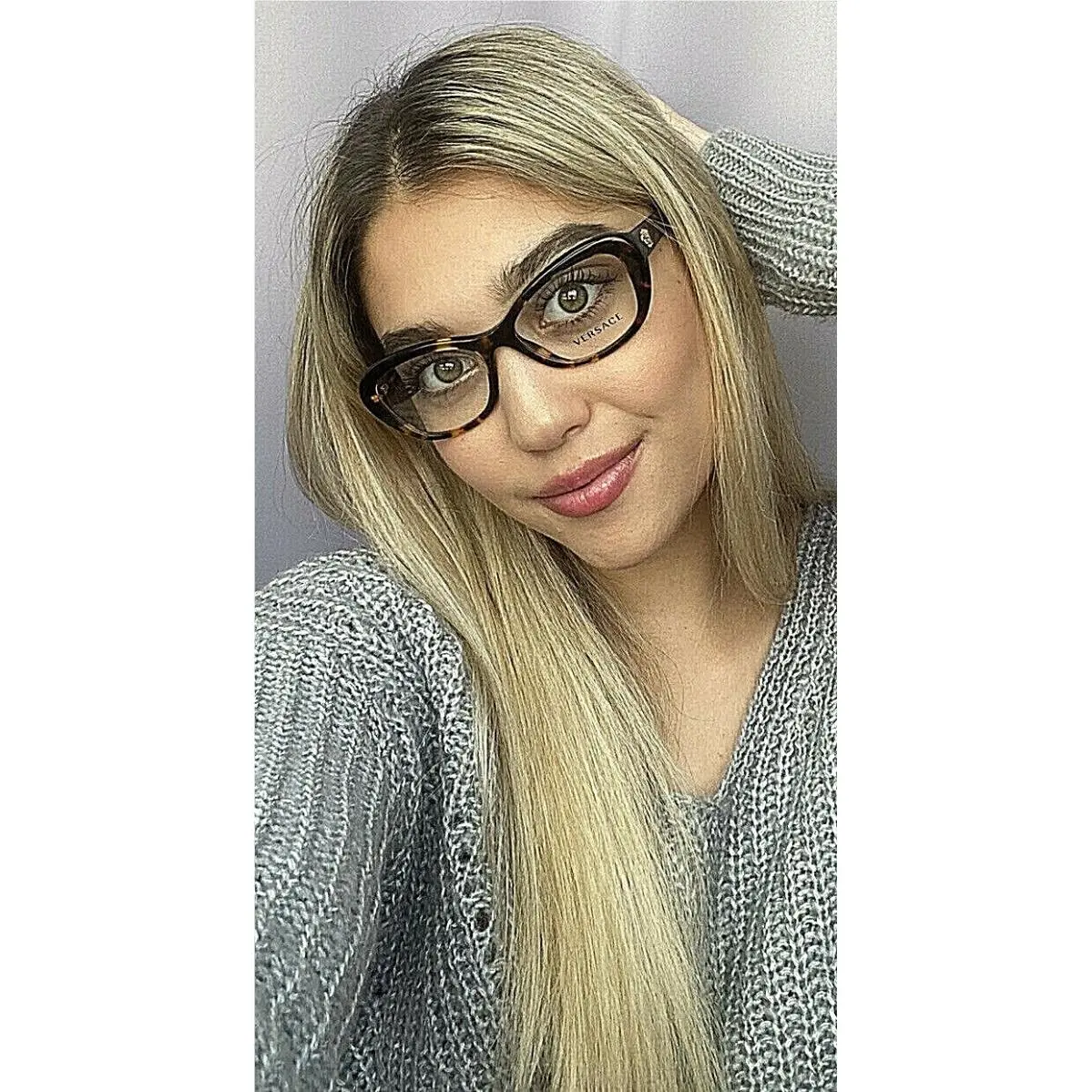 Versace Mod. 1632 4851 Tortoise 52mm Cats Eye Women`s Eyeglasses Frame 8