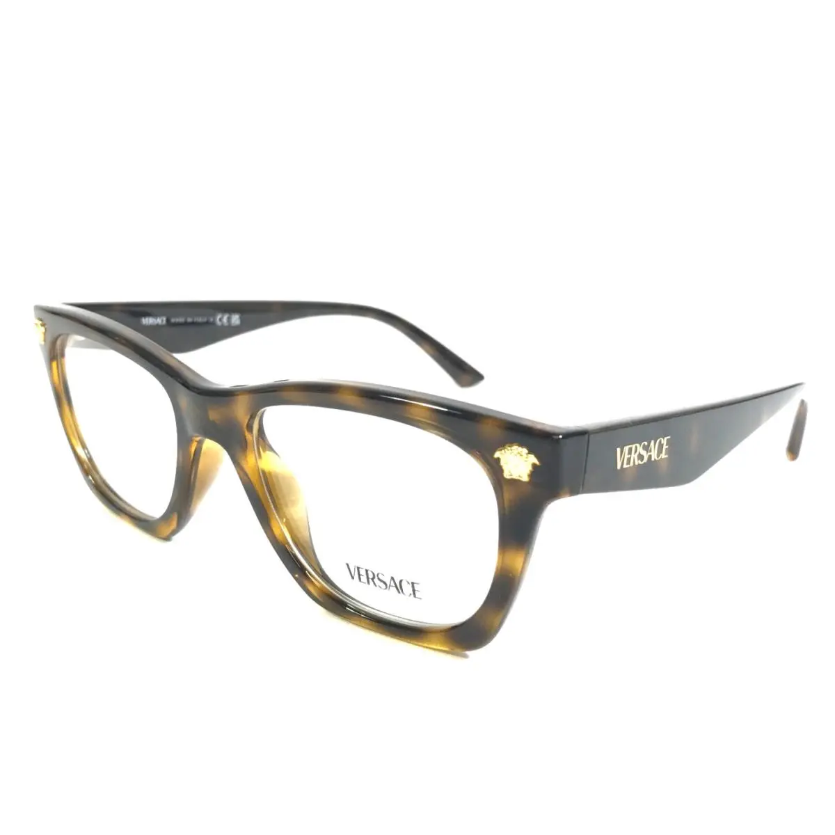 Versace Eyeglasses Frames MOD.3363-U 108 Tortoise Square Full Rim 50-18-145