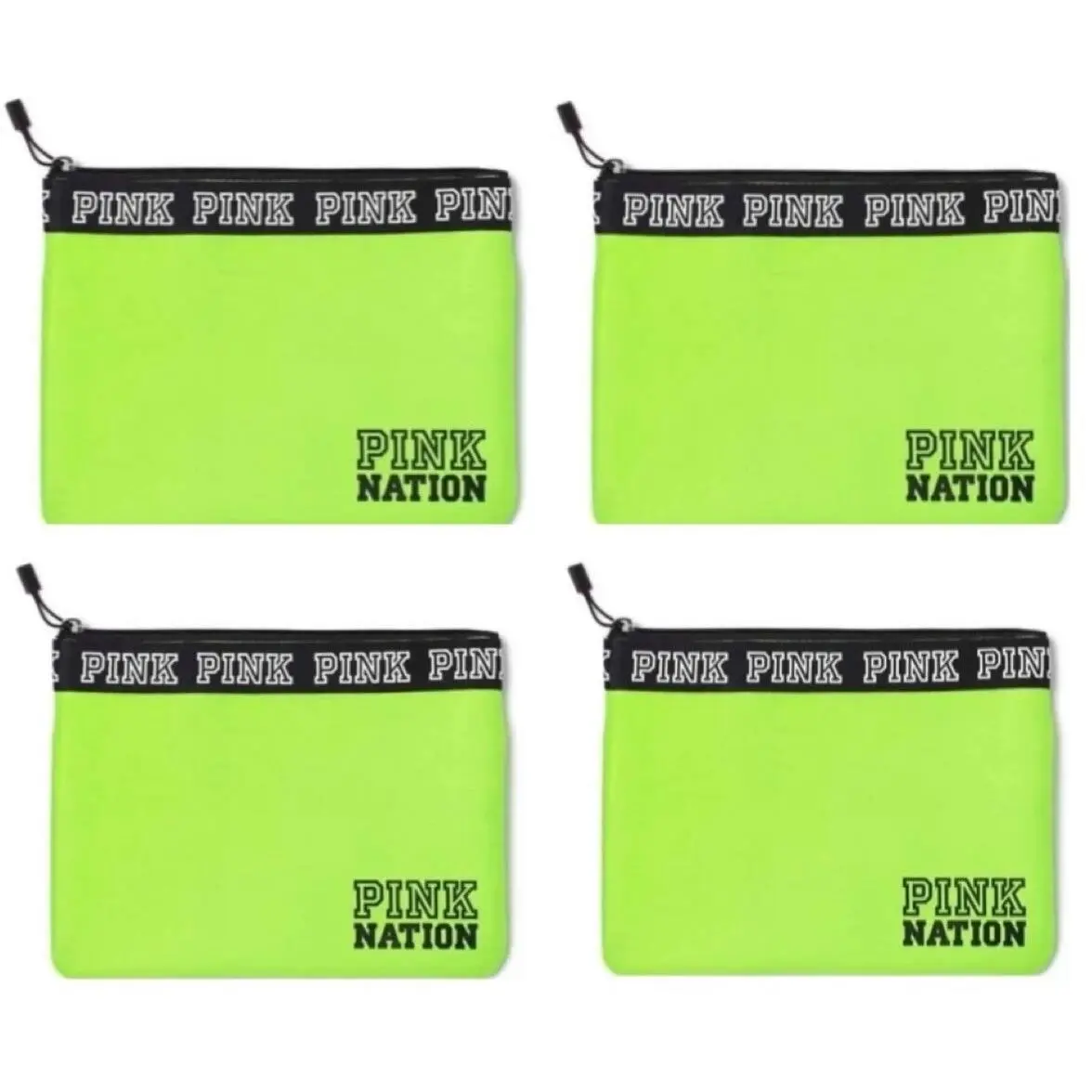 4 Victoria`s Secret Pink Nation Bag Makeup Bag Beauty Pouch Neoprene by Victoria's Secret
