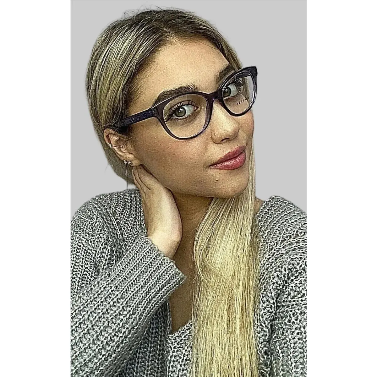 Versace Mod. 5032 5160 Purple 54mm Women`s Eyeglasses Frame Italy 2 7