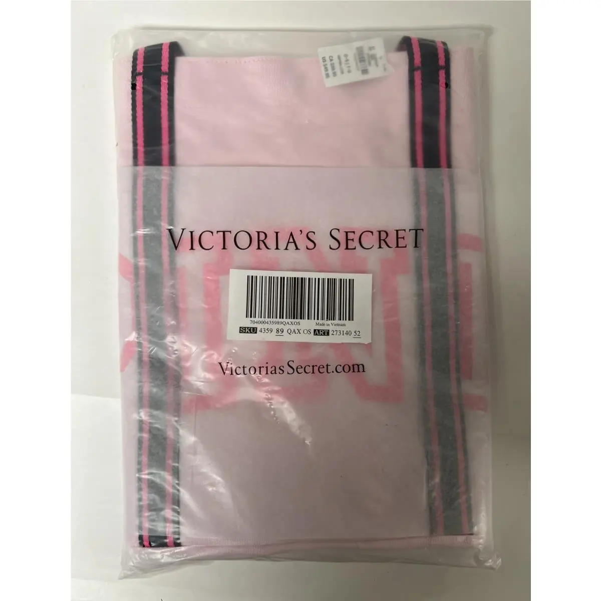 Limited Edition 2026 Victoria Secret Pink Canvas Tote Bag Purse Handbag