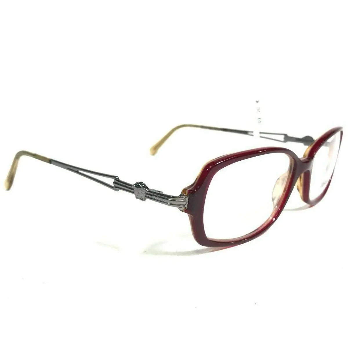 Versace MOD.3011 141 Eyeglasses Frames Red Silver Square Full Rim 52-16-130