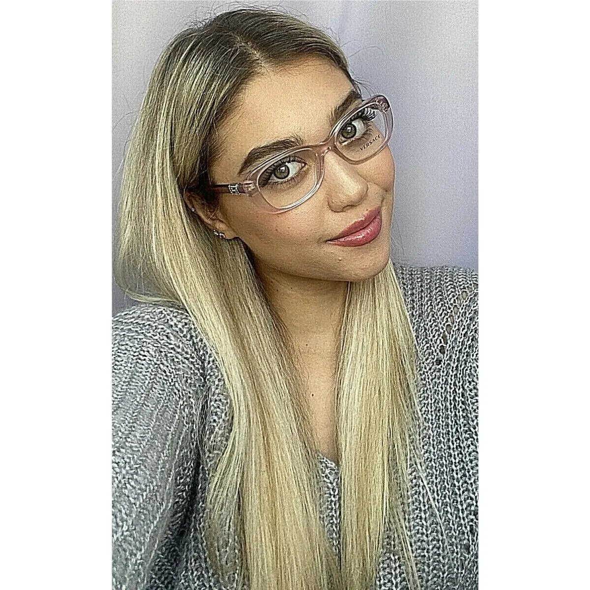 Versace Mod. 3234-B Pink 51mm Women`s Eyeglasses Frame Italy 4 7