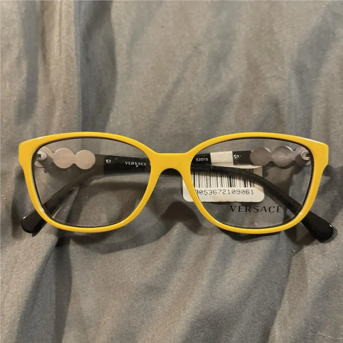 Versace Eyeglasses Frames Mod. 3181-B 5064 Yellow Cat Eye Crystals 53-15-140