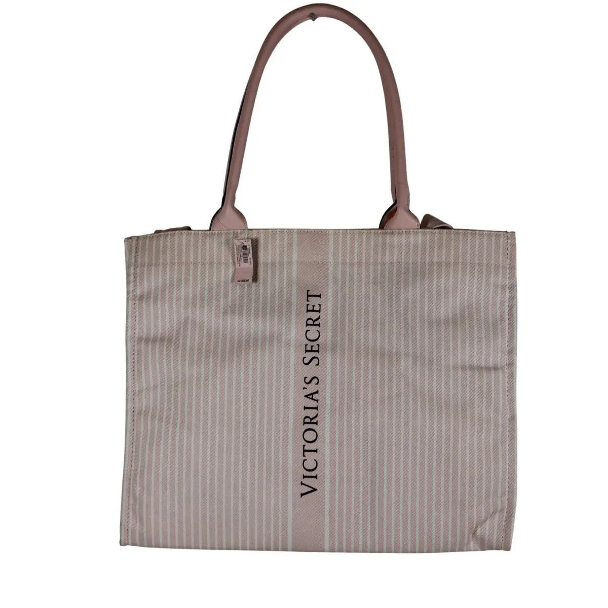 Victoria`s Secret Tote Bag Iconic Striped Weekender Travel Beach Handbag