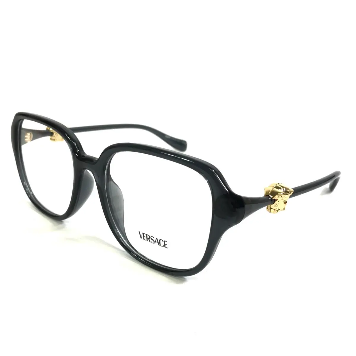 Versace Eyeglasses Frames MOD.3386-D 5483 Polished Grey Asian Fit 55-18-140