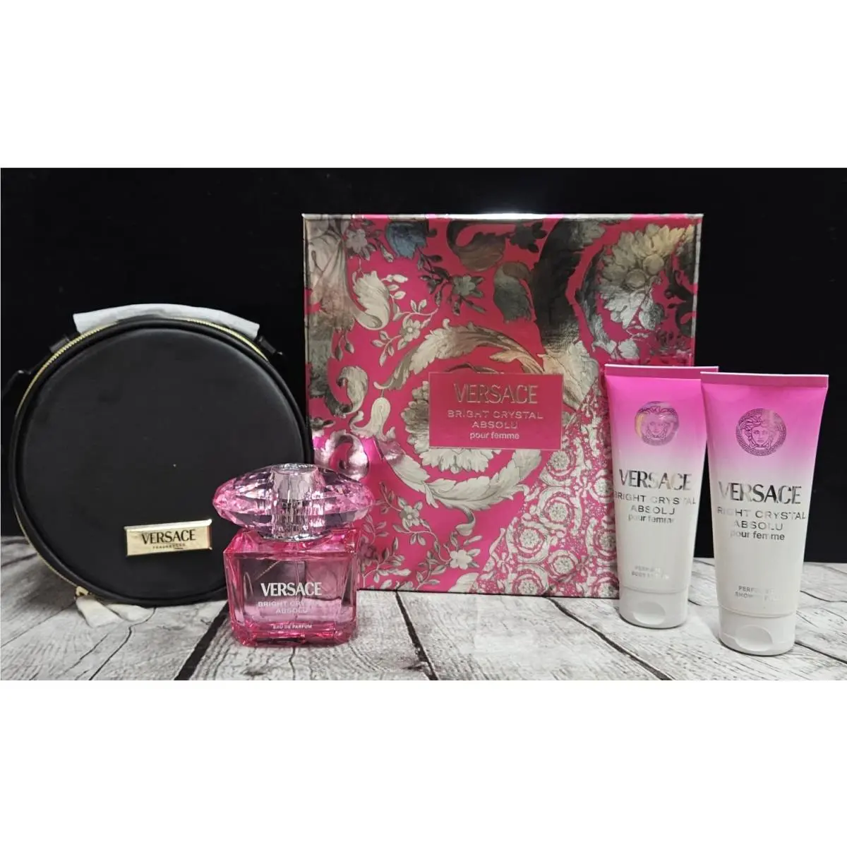 Versace Bright Crystal Absolu Pour Femme 4 Piece Gift Set