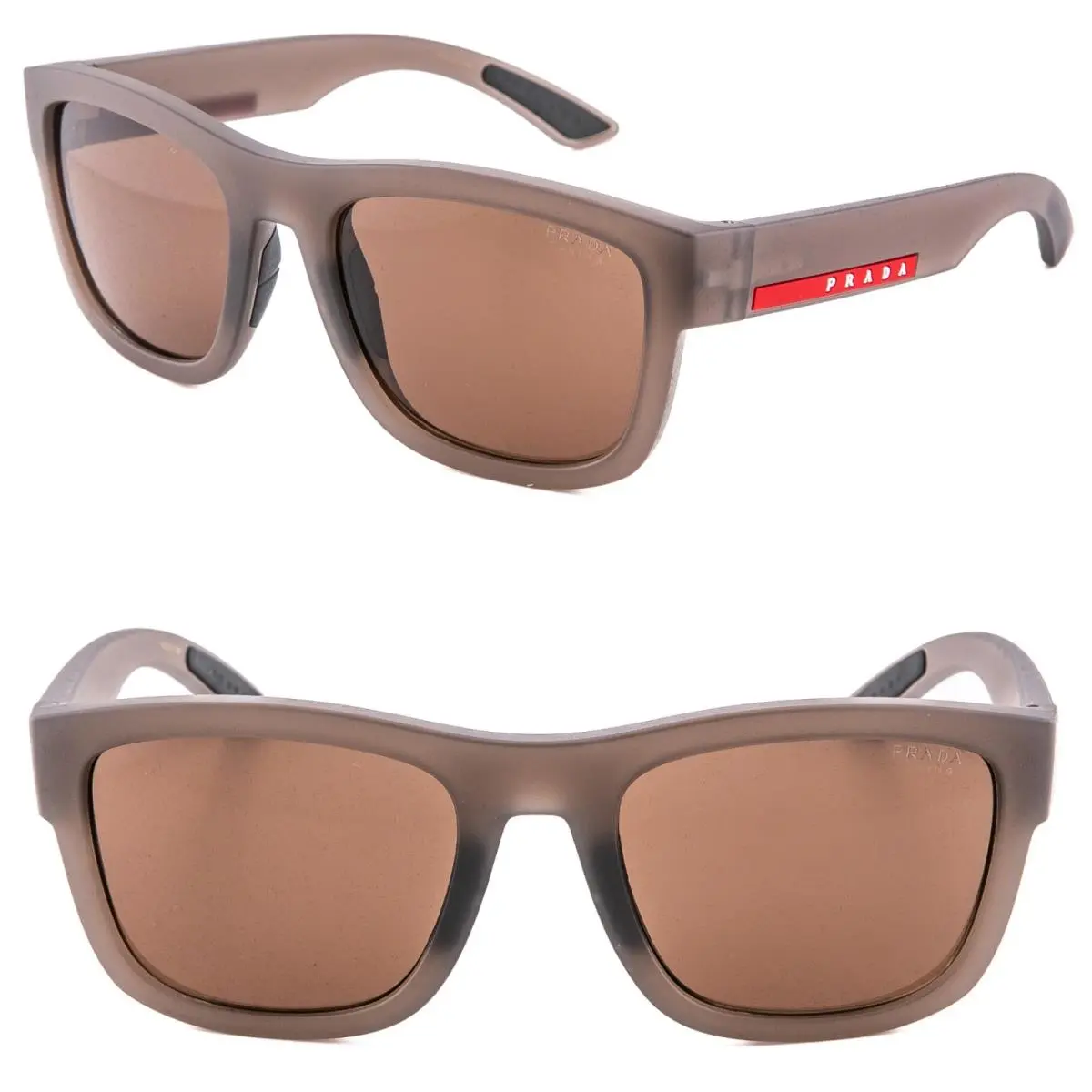 Prada 01Z Linea Rossa Sport Active Square Sunglass Brown Tuning PS01ZS 01ZS