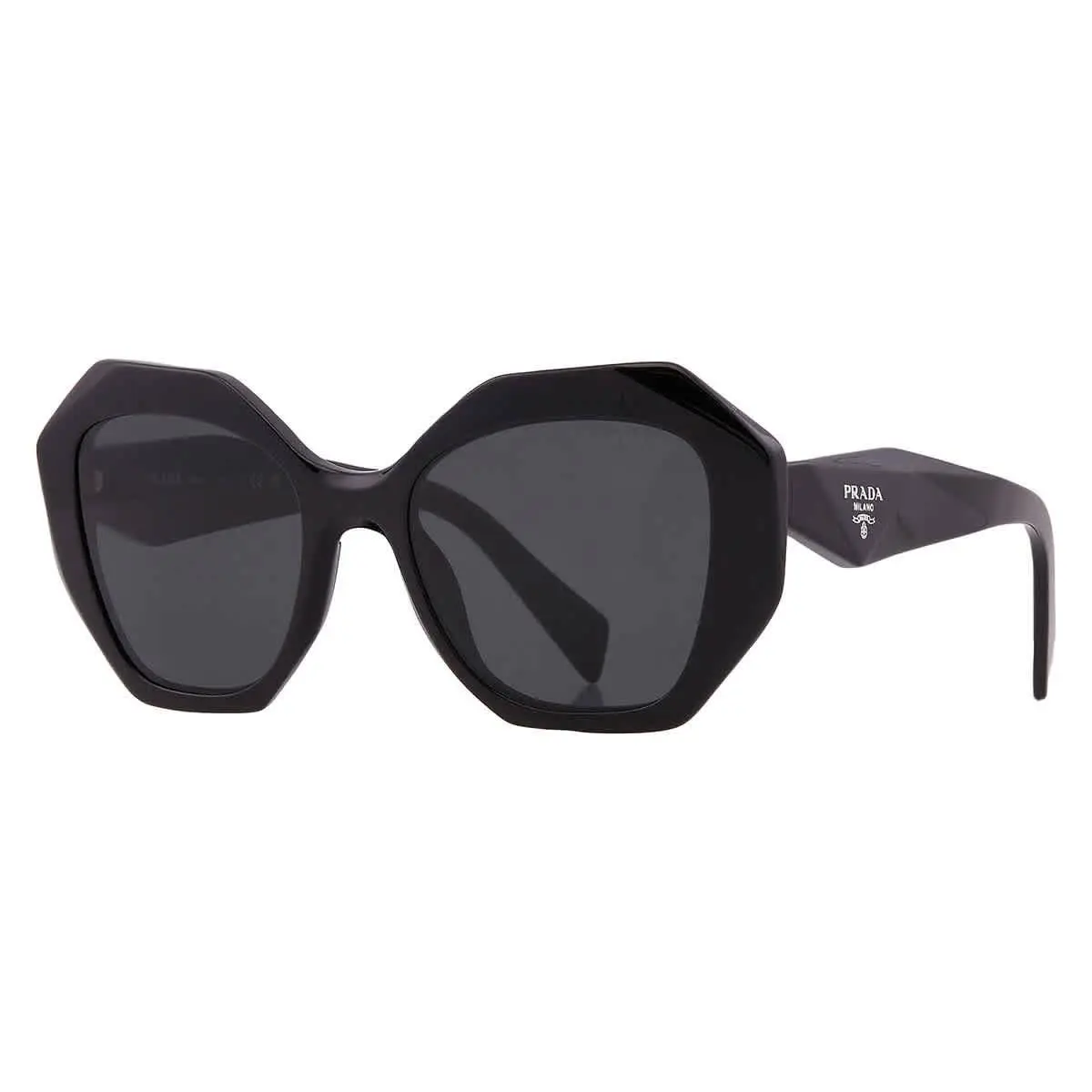 Prada Dark Grey Geometric Ladies Sunglasses PR 16WS 1AB5S0 53 PR 16WS 1AB5S0 53