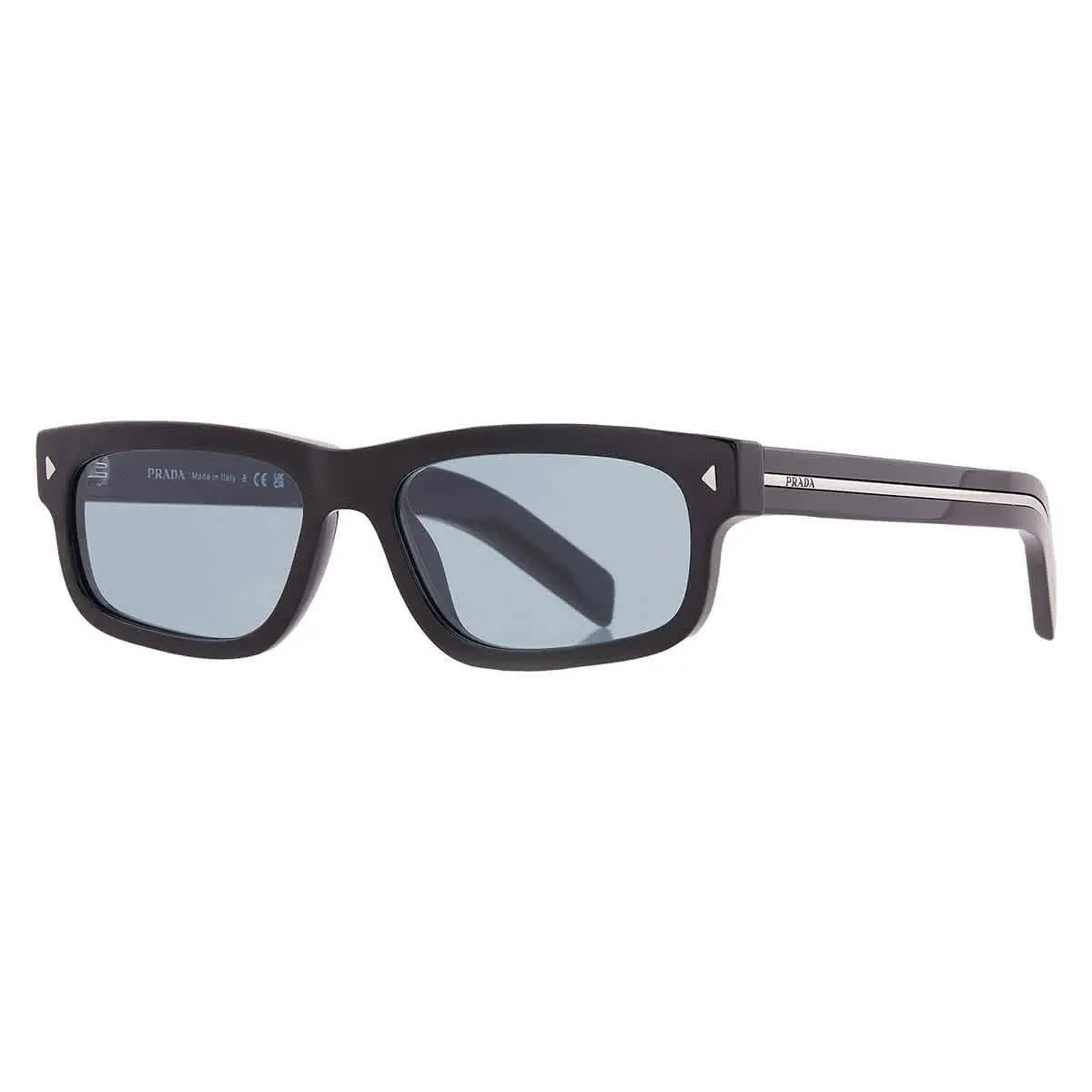 Prada Blue Vintage Rectangular Men`s Sunglasses PR B11S 16K60P 57 PR B11S 16K60P