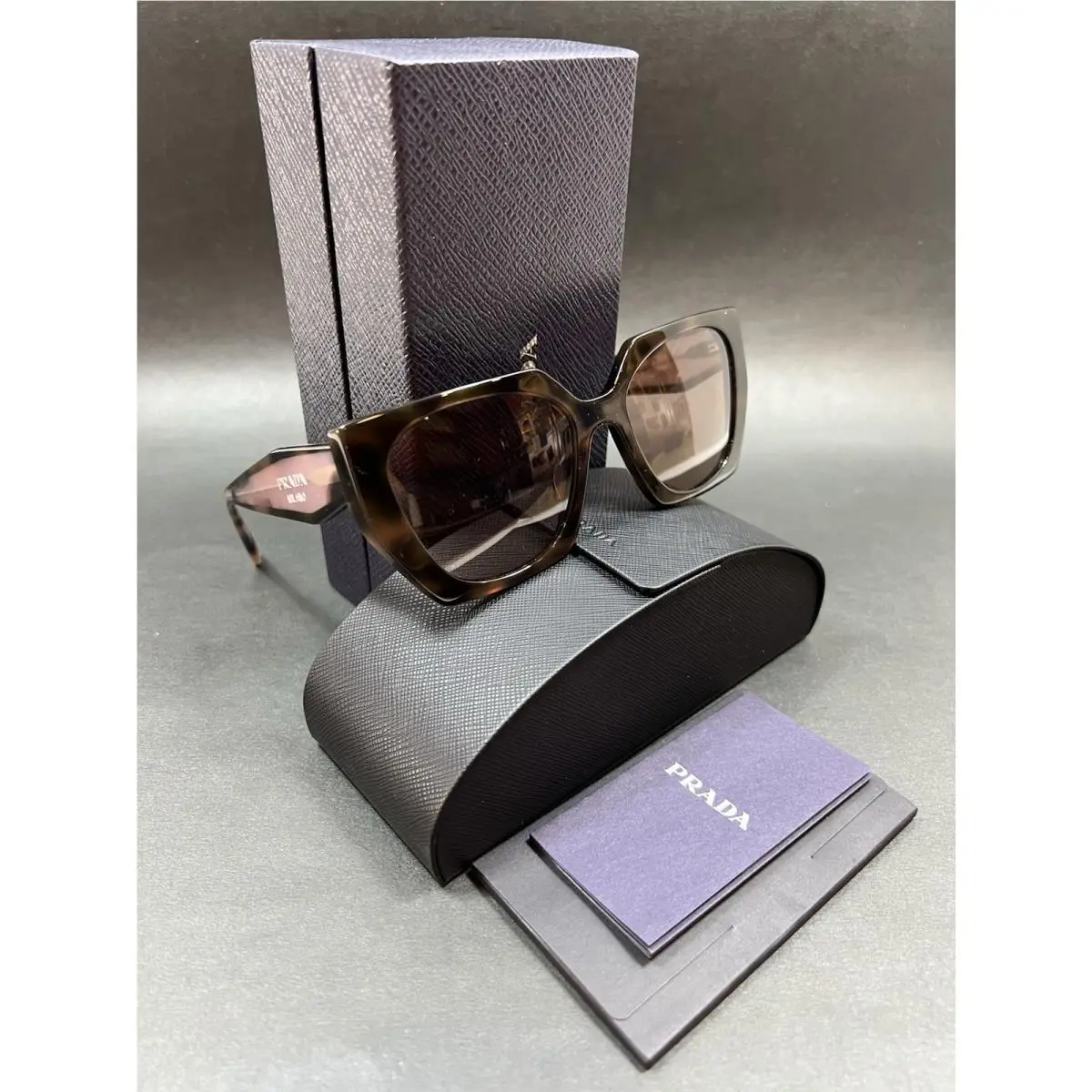 Prada Spr 15W 23A-60B Pink Havana Tortoise Sunglasses 54-19