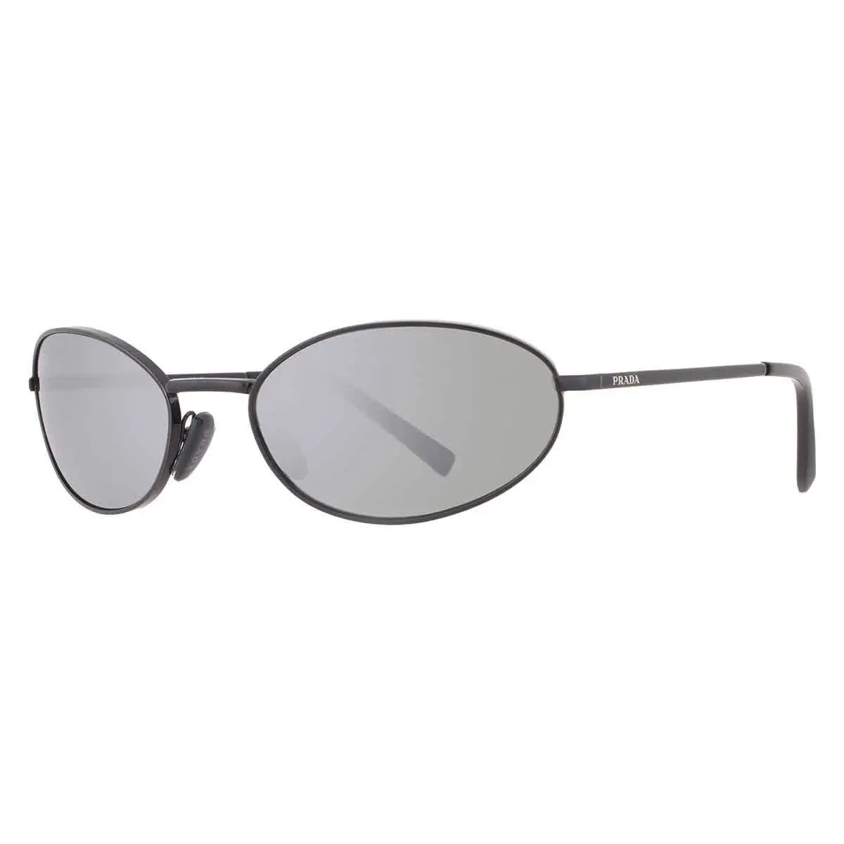 Prada Silver Mirror Oval Ladies Sunglasses PR A59S 1AB60G 59 PR A59S 1AB60G 59