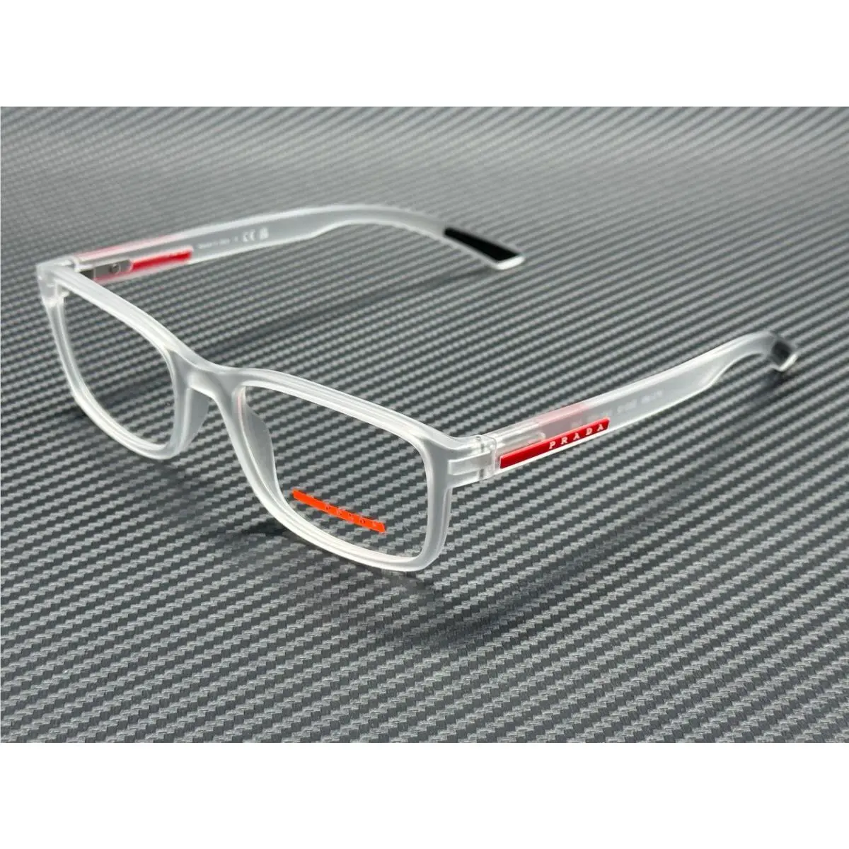 Prada Linea Rossa PS 06RV 14V1O1 Matte Crystal Men`s 53 mm Eyeglasses