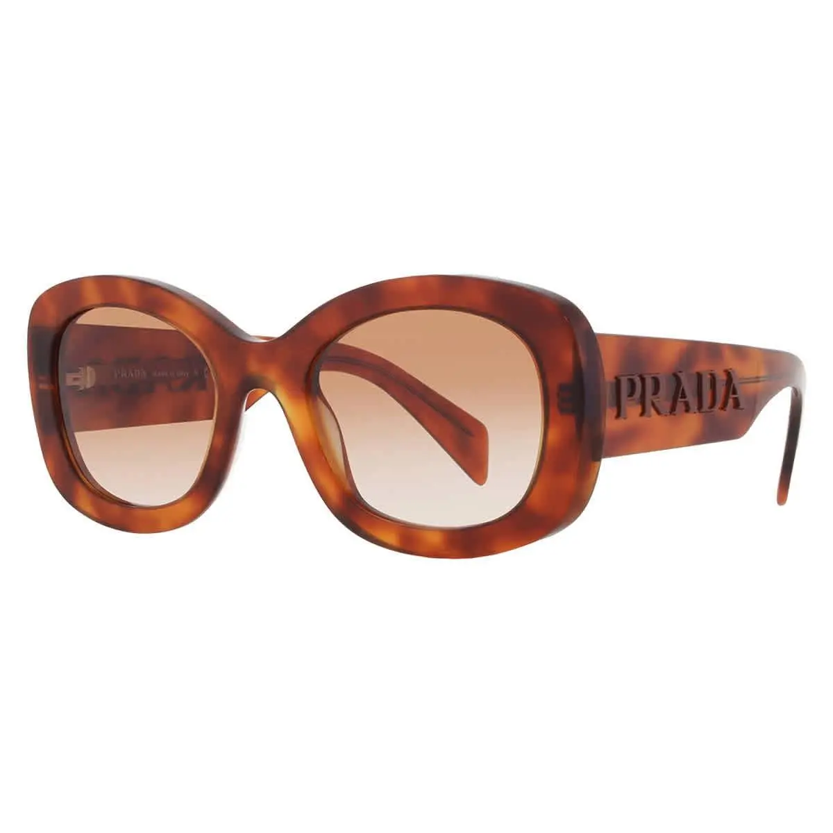 Prada Brown Gradient Oval Ladies Sunglasses PR A13S 18R70E 54 PR A13S 18R70E 54