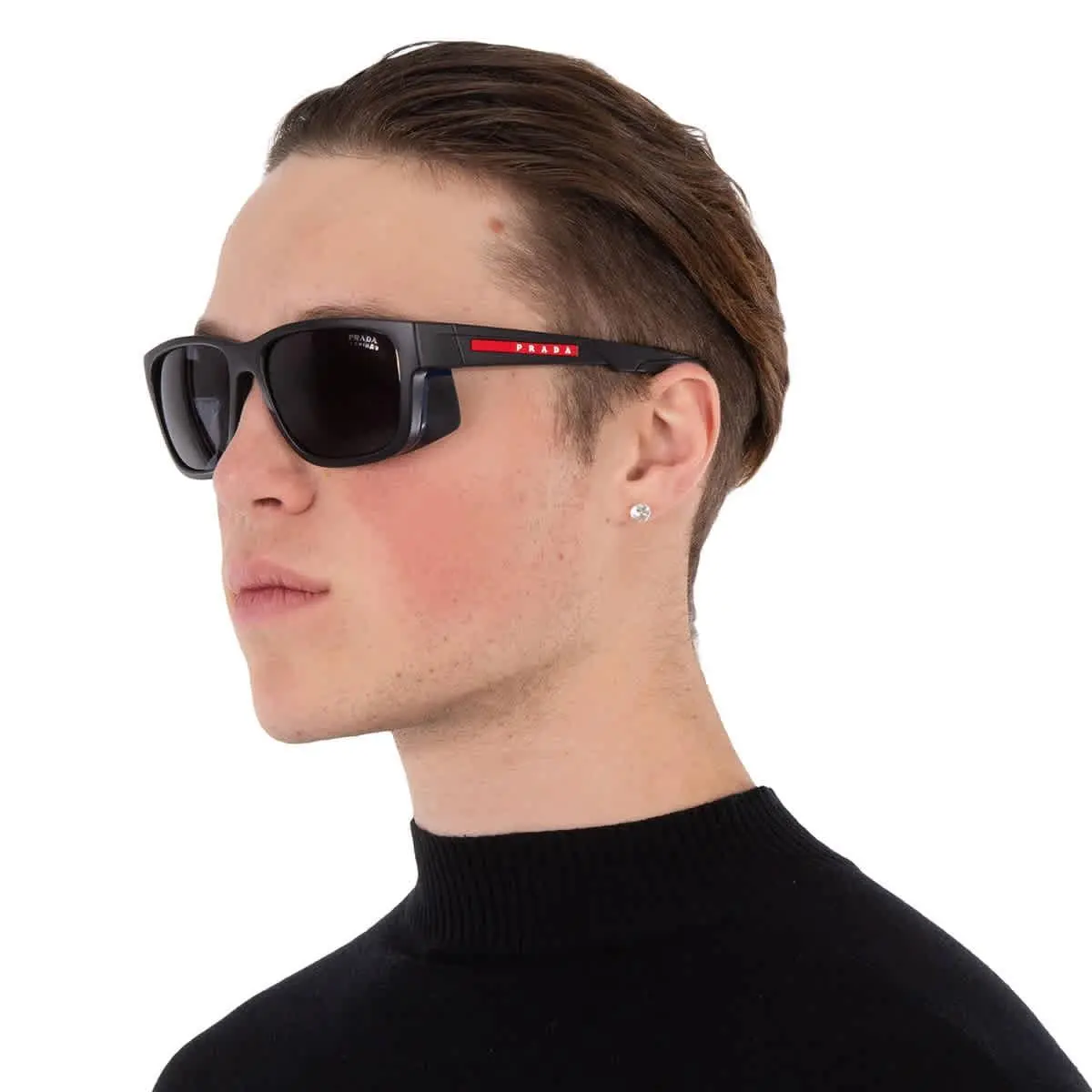 Prada Linea Rossa Blue Square Men`s Sunglasses PS 07WS DG009R 59 PS 07WS DG009R