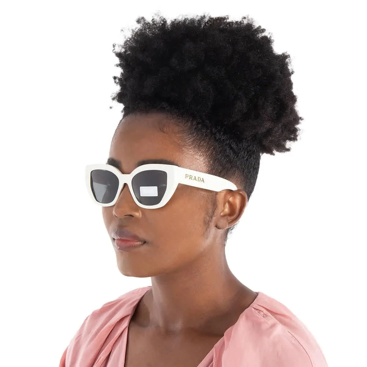 Prada Dark Grey Cat Eye Ladies Sunglasses PR A09S 1425S0 53 PR A09S 1425S0 53