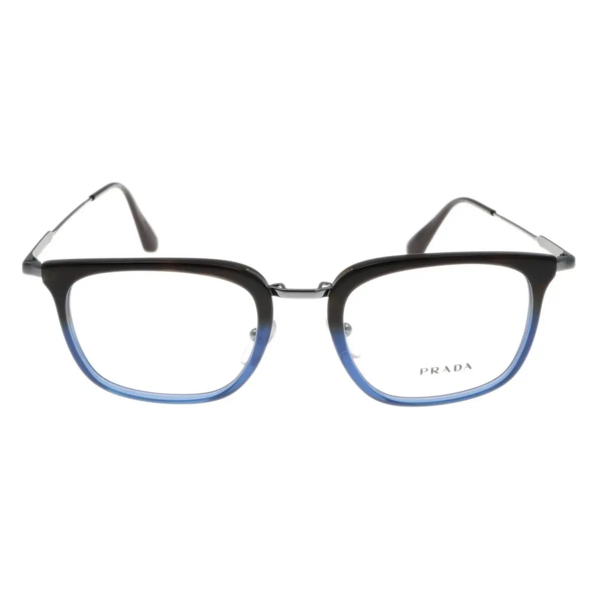 Prada 238416 Unisex Adult Vpr 11U Eyeglasses Frame Black Blue Size 51-21-150 - Frame: Black Blue