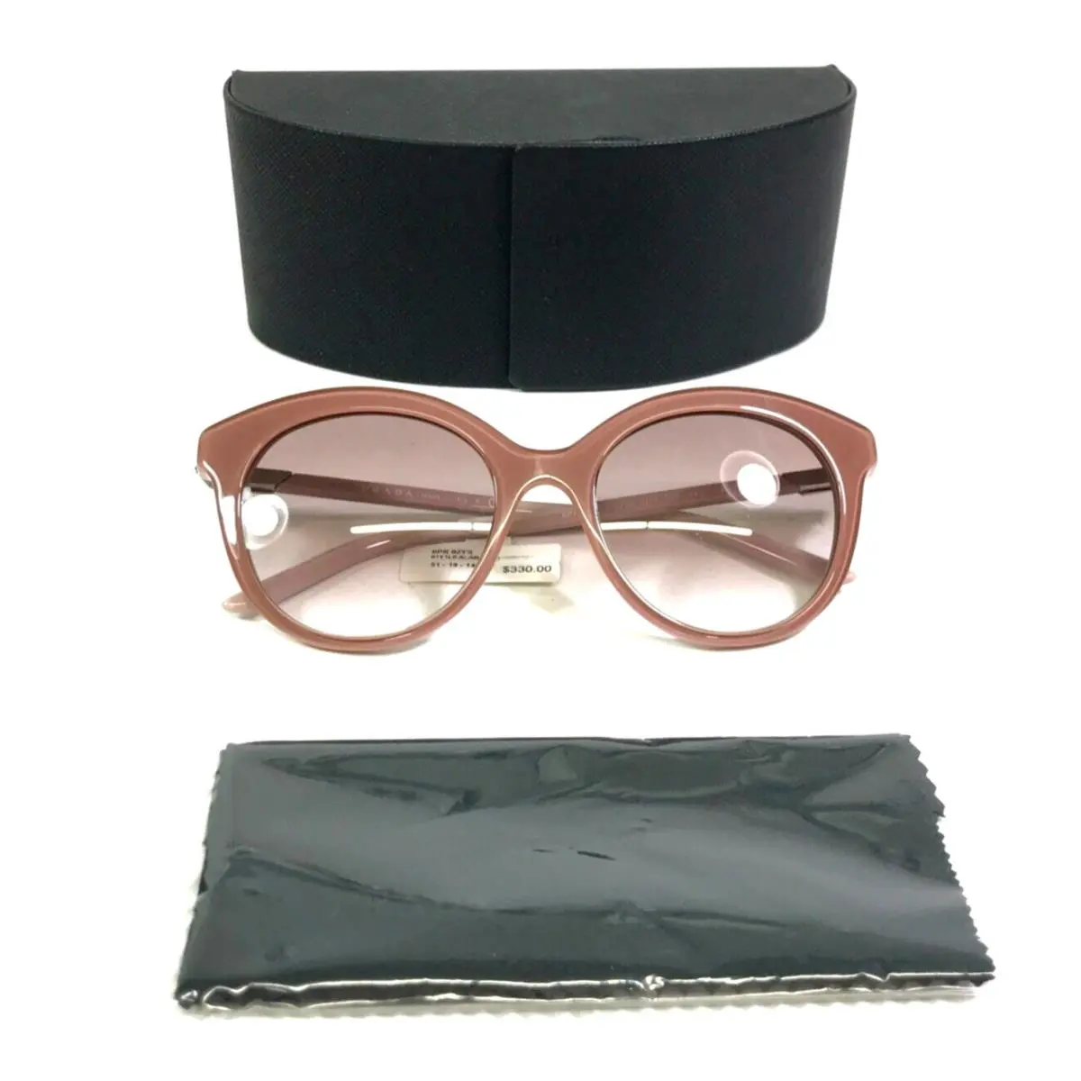 Prada Sunglasses SPR02Y 01Y-1L0 Brown Pink Round Frames Pink Gradient 51-19-140