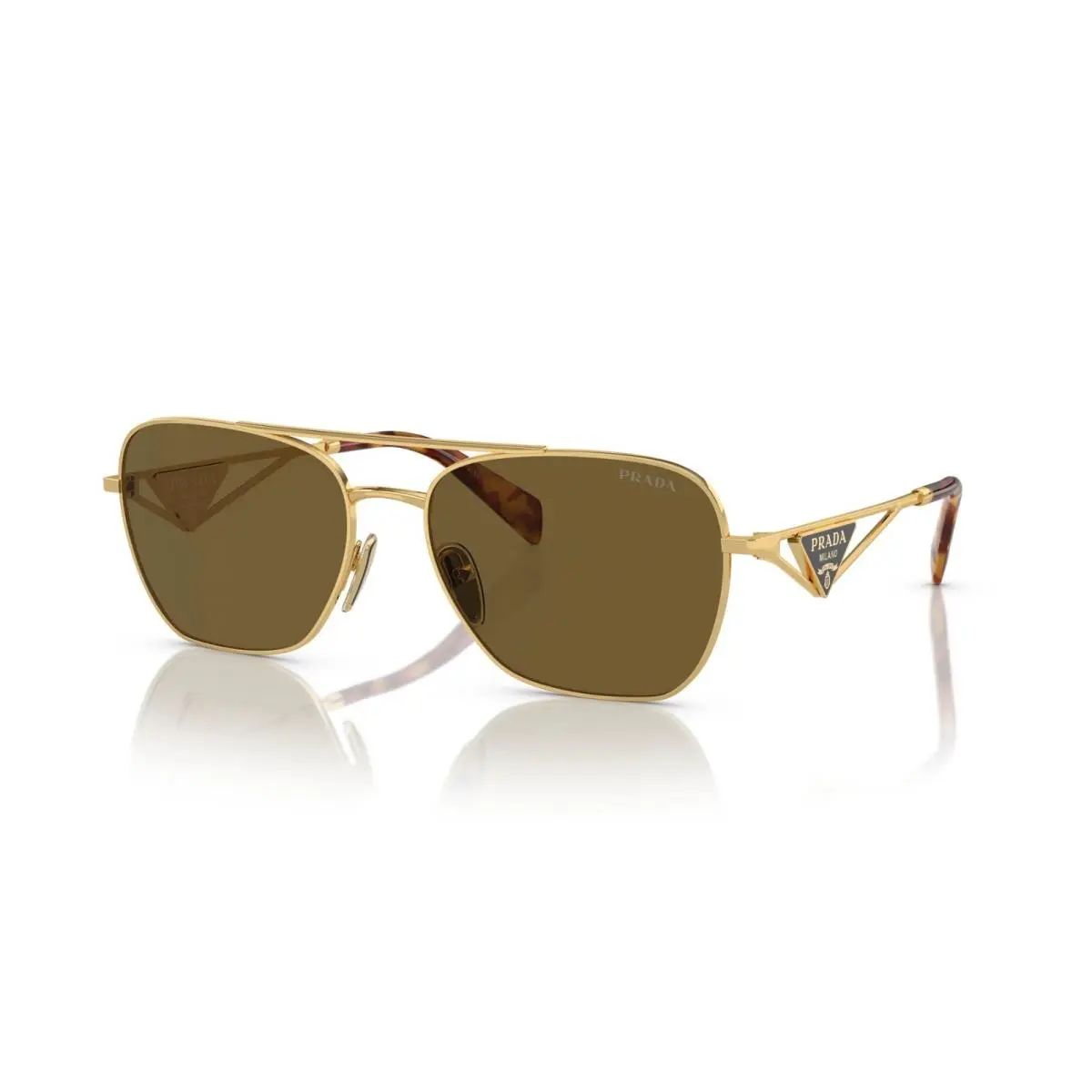 Prada PR A50S Gold/dark Brown 5AK-01T Sunglasses