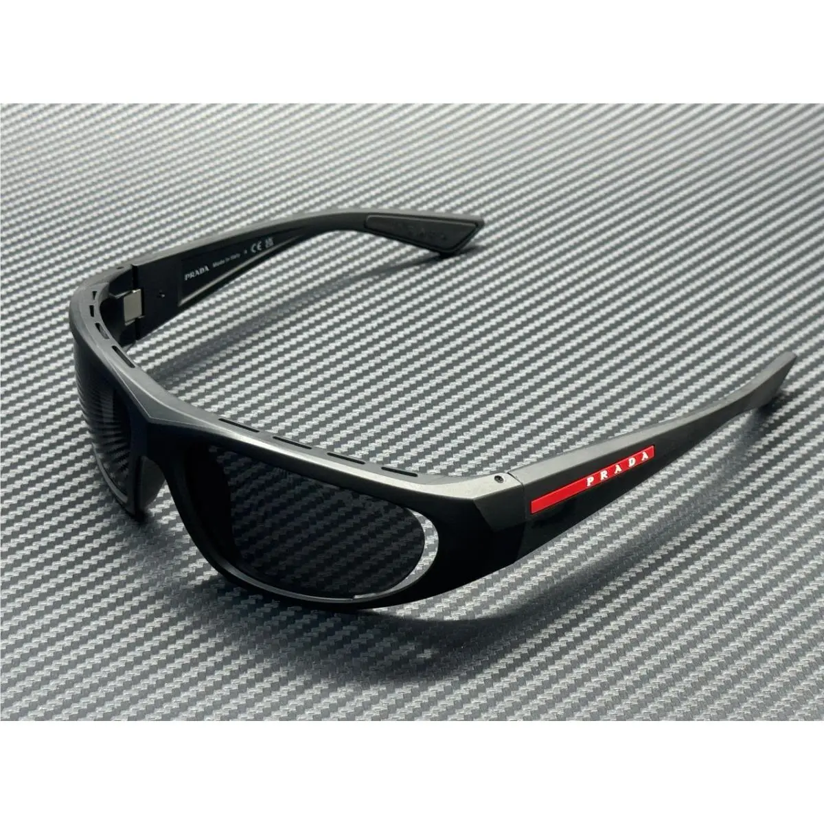 Prada Linea Rossa PS B03S 1BO06F Matte Dark Grey Men`s 57 mm Sunglasses