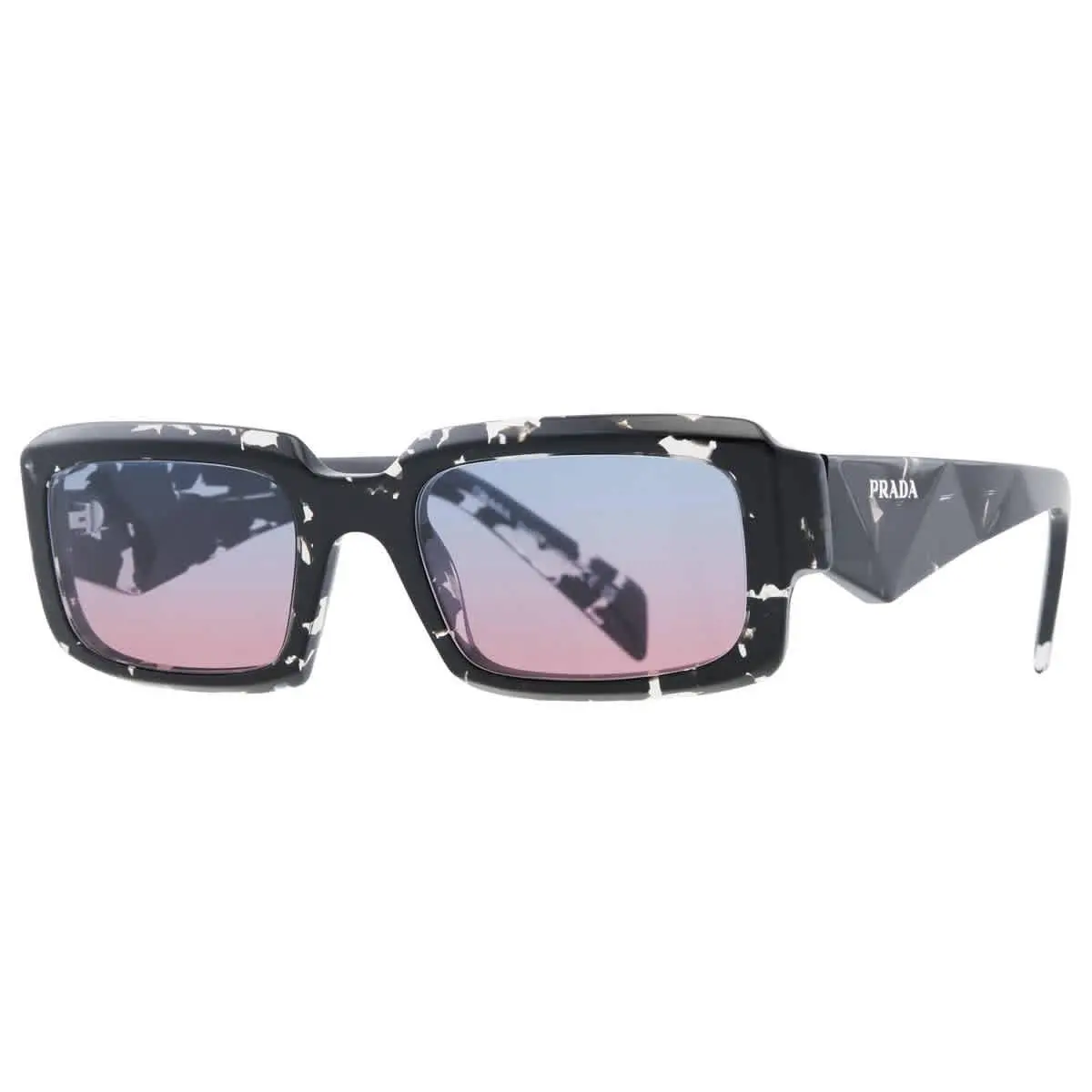 Prada Blue to Magenta Gradient Rectangular Men`s Sunglasses PR 27ZS 15O60E 54