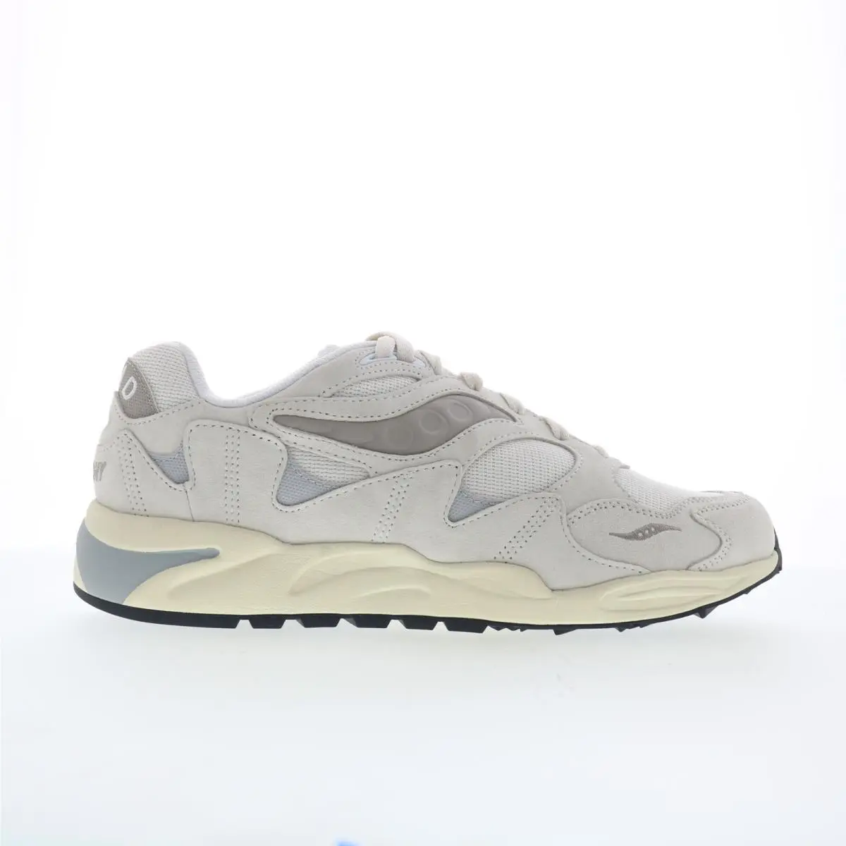 Saucony Grid Shadow 2 S70772-5 Mens White Suede Lifestyle Sneakers Shoes