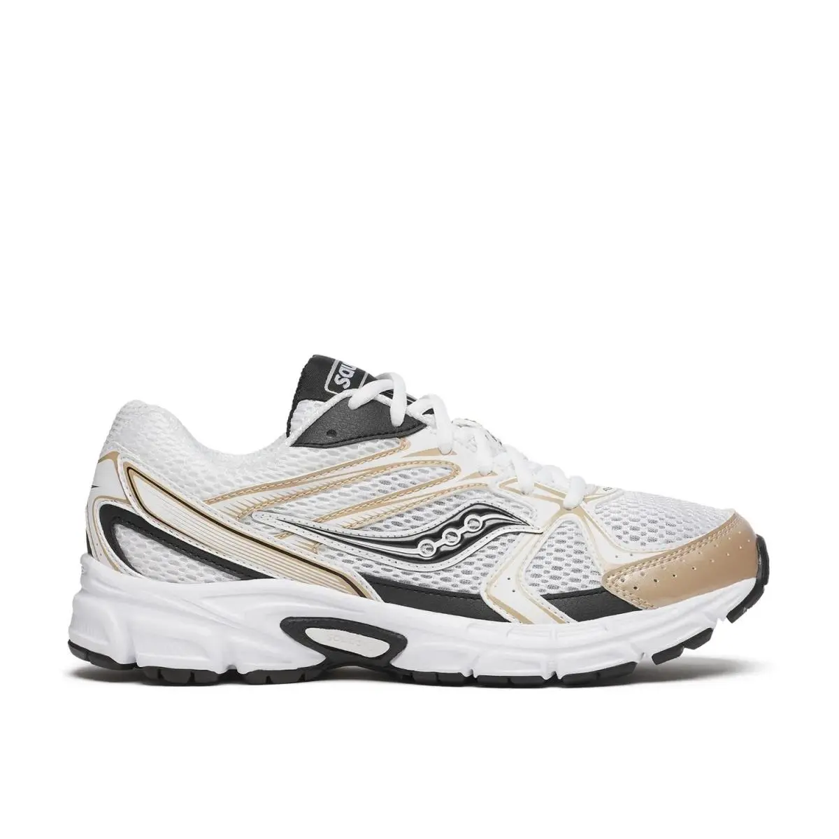 Saucony shoes - White/Black/Gold Metallic 2