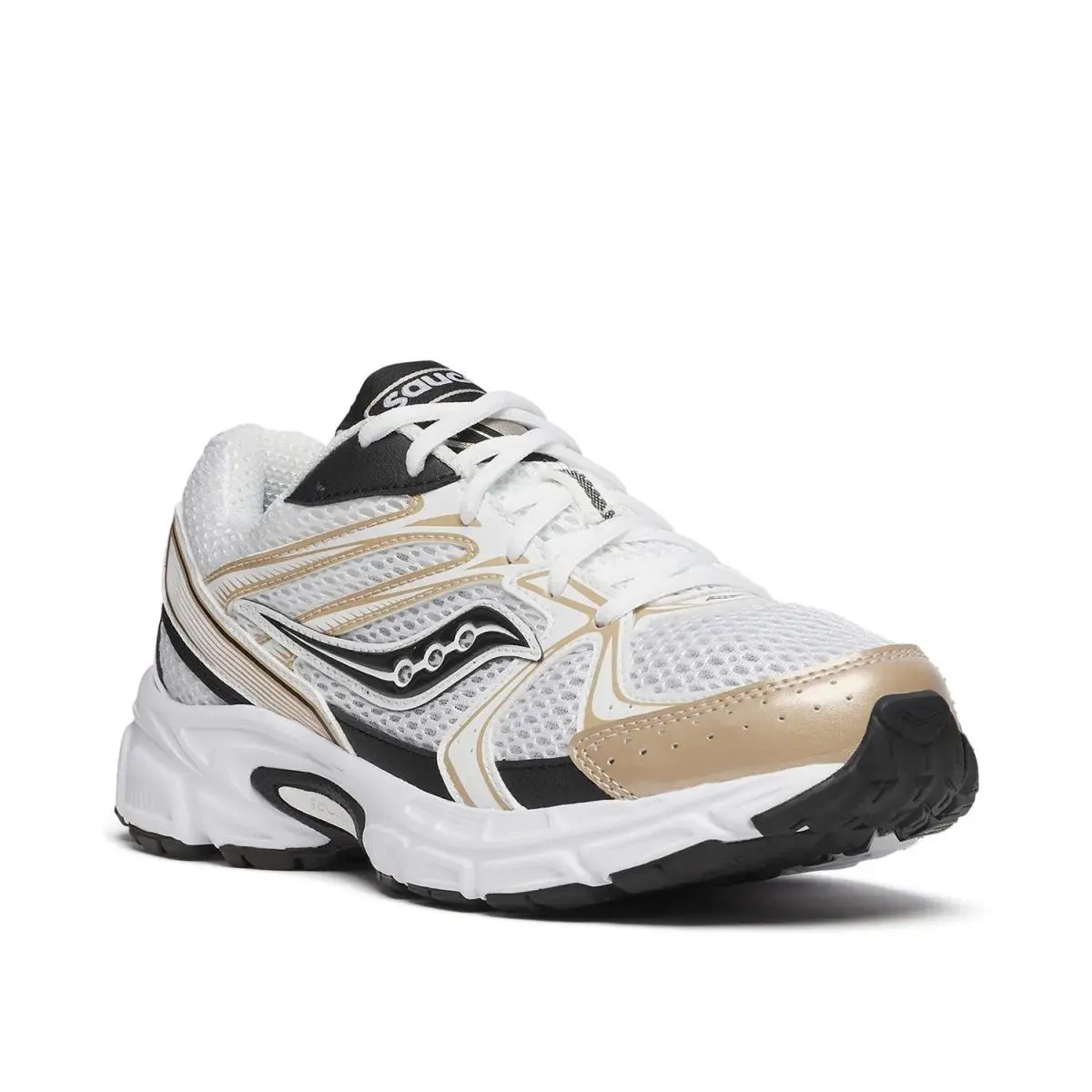 Saucony shoes - White/Black/Gold Metallic 6