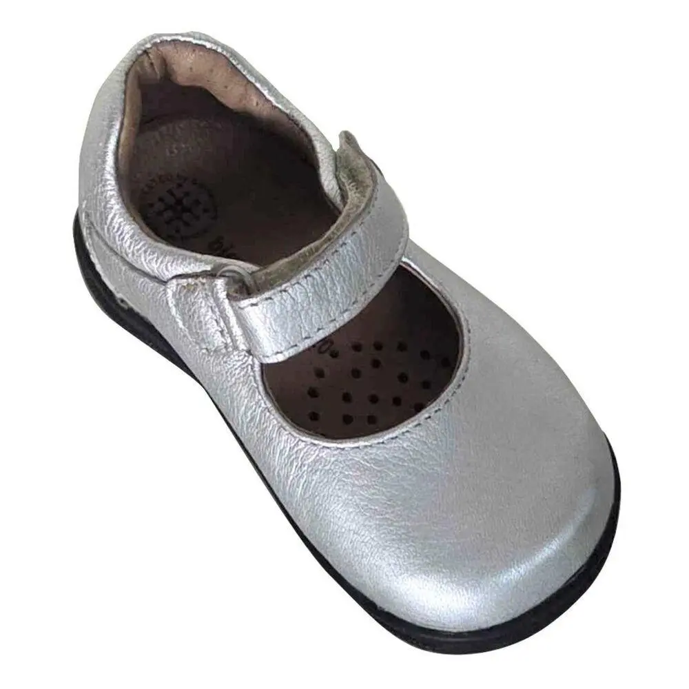 Saucony Biomechanics Kid Silver Mary Jane Active Dress Shoe Flats