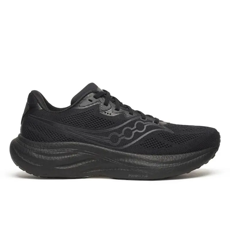 Saucony Ride 19 Triple Black Running Shoe Men Sizes 7-15