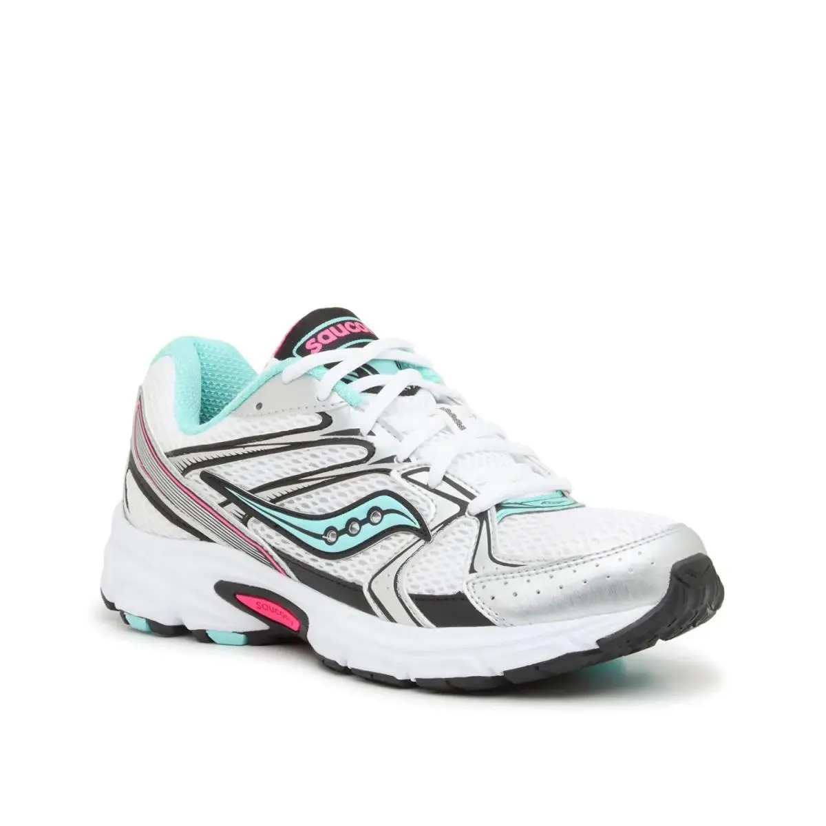 Woman`s Athleisure Saucony Ride Millennium Sneaker - White/Blue