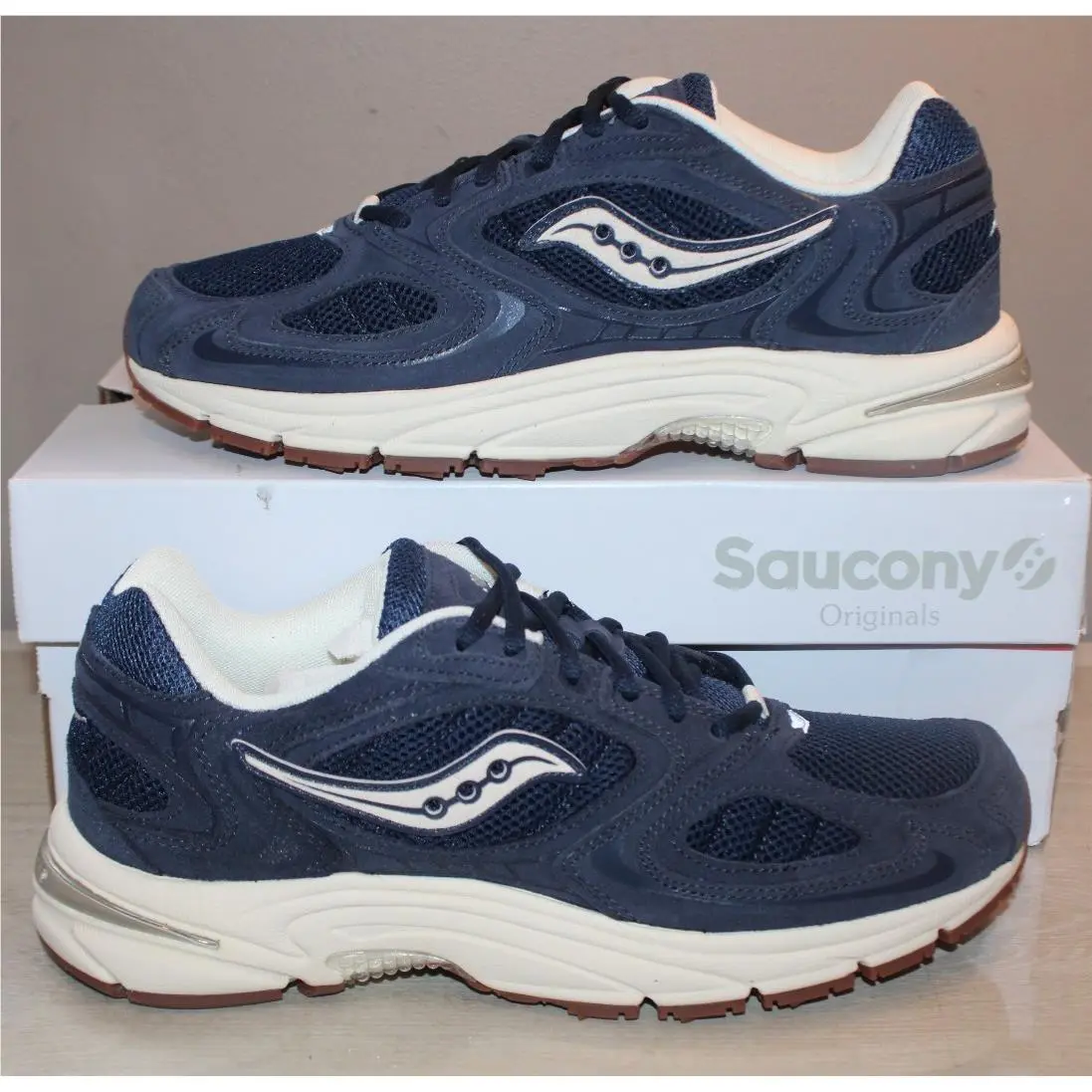 Saucony Grid Jazz 9 Men`s 11.5 11 1/2 Navy Blue Sneakers Shoes S70898-2