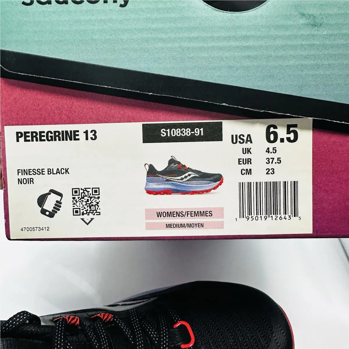 Saucony shoes - Saucony Peregrine 13 - Peregrine - S10838-91 - Finesse Black (UPC: 0195019126435) 6