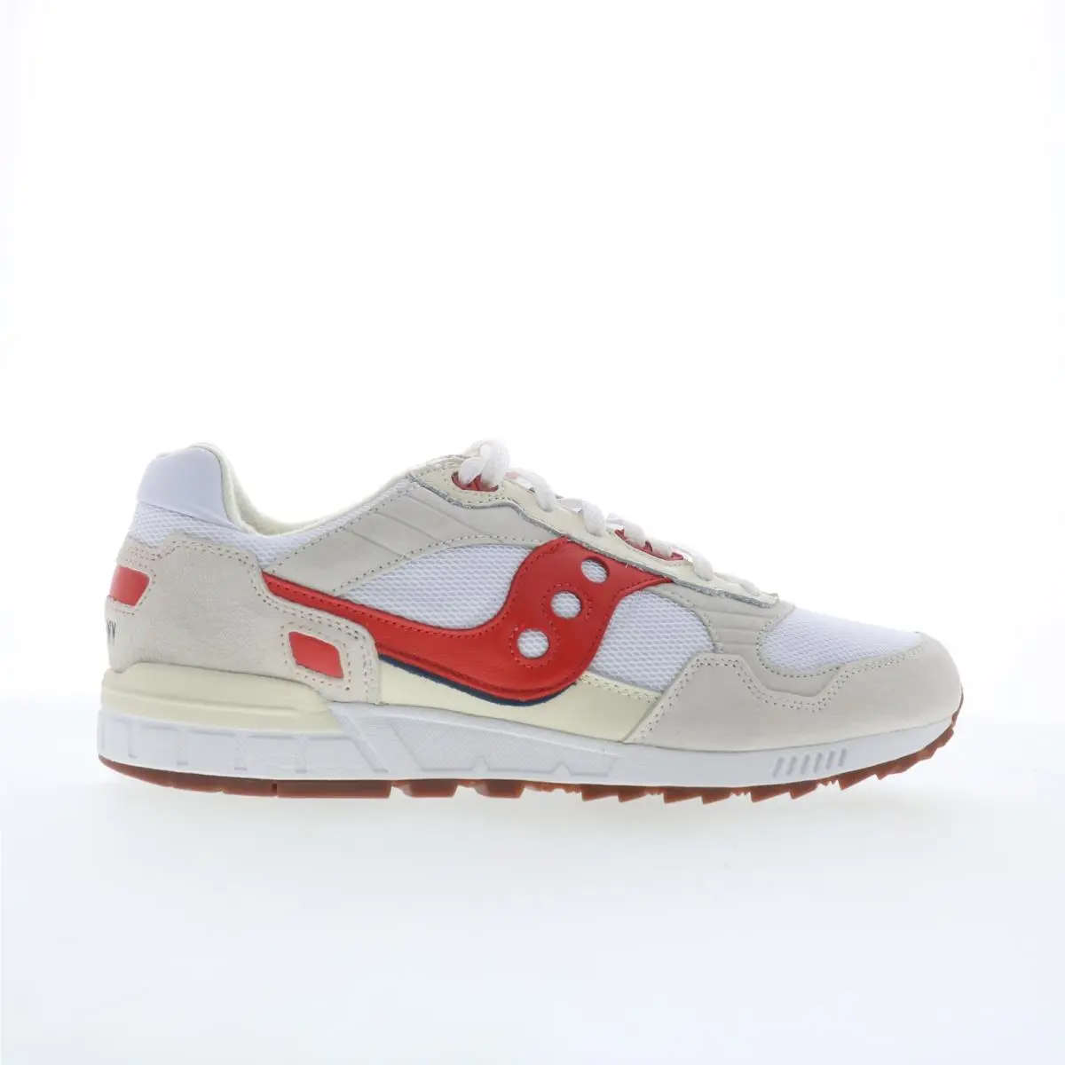 Saucony Shadow 5000 S70637-9 Mens White Suede Lifestyle Sneakers Shoes 12