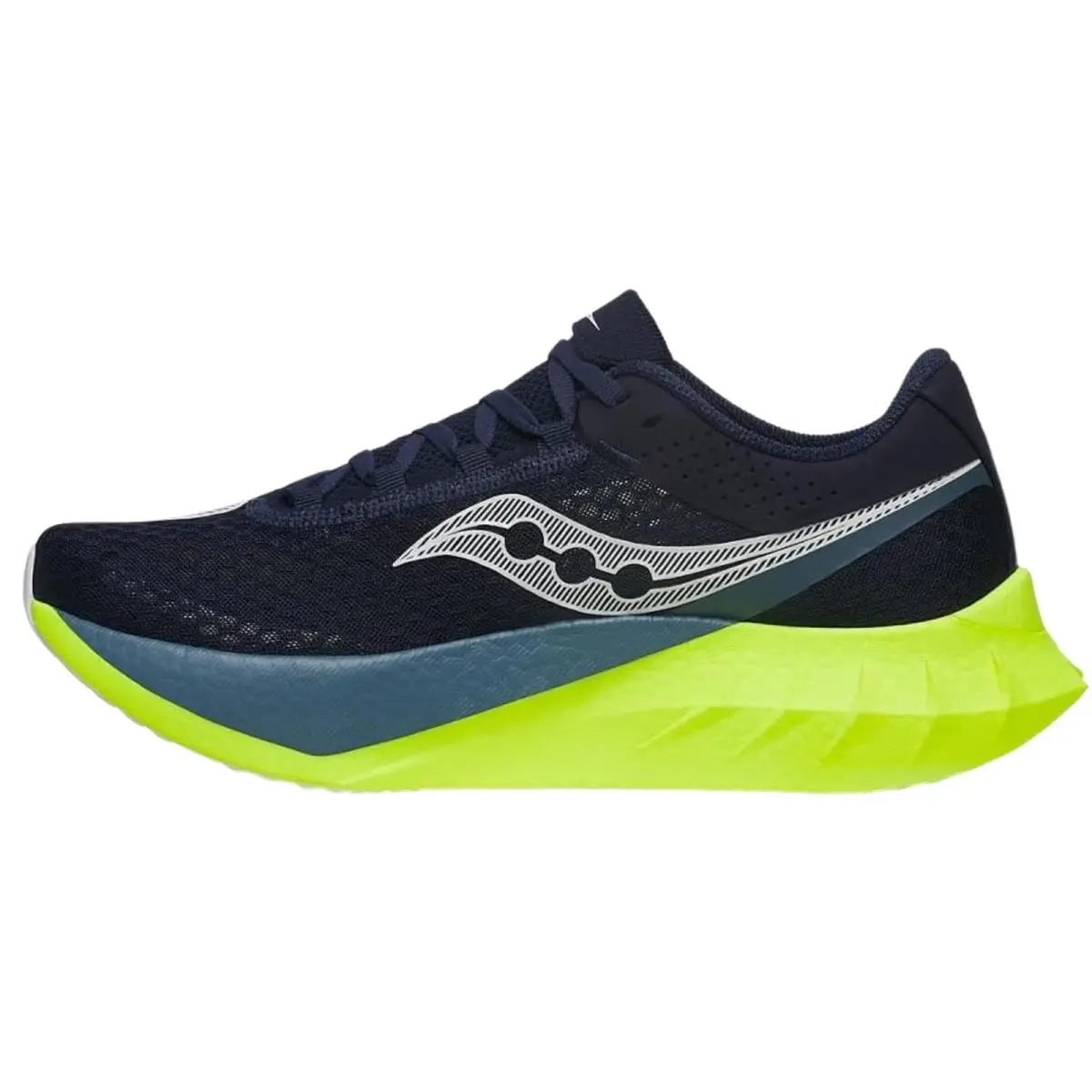 Saucony Men`s Endorphin Pro 4 Sneaker Navy/citron 7 - Navy/Citron