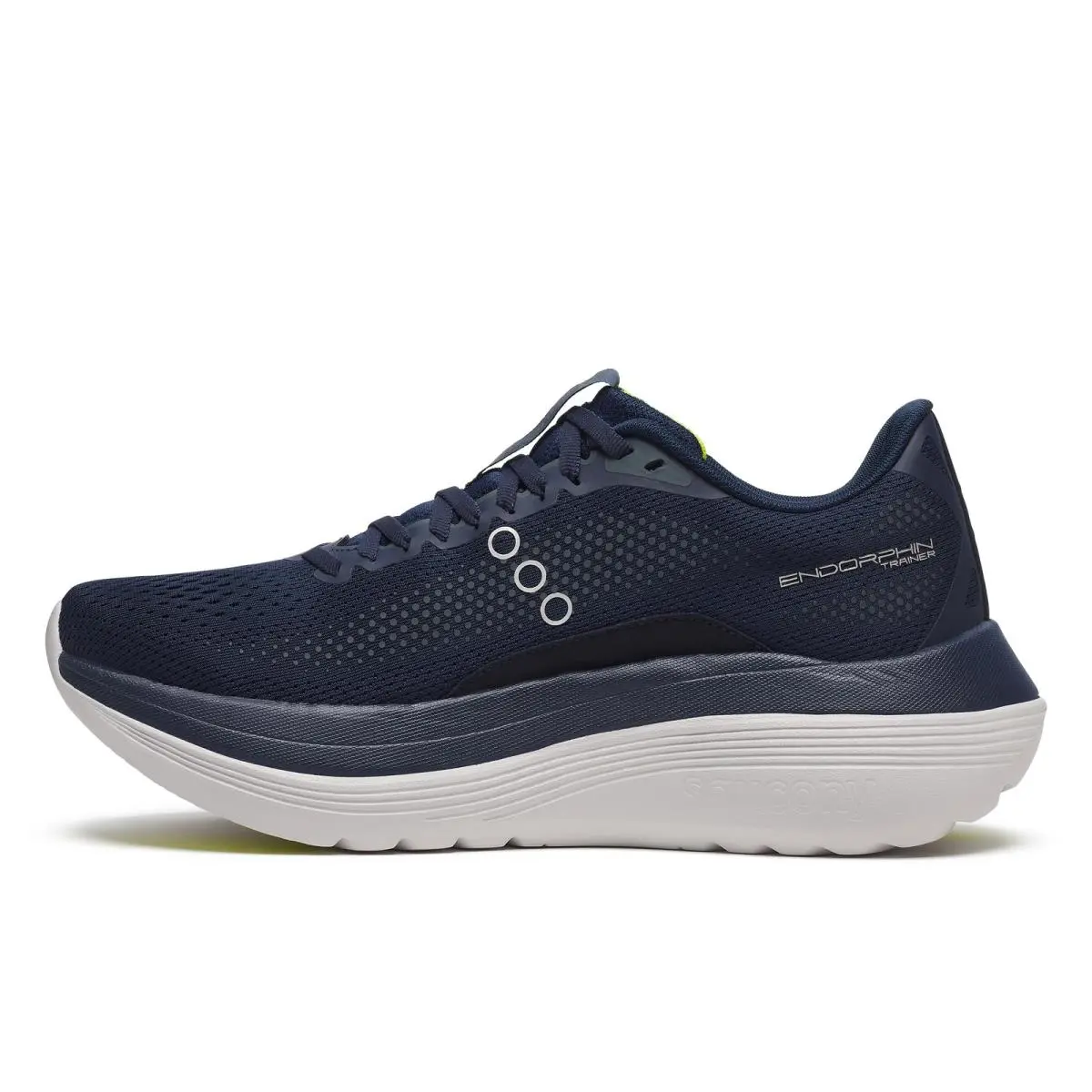 Saucony Men`s Endorphin Trainer Sneaker Navy/primrose 11.5 - Navy/Primrose