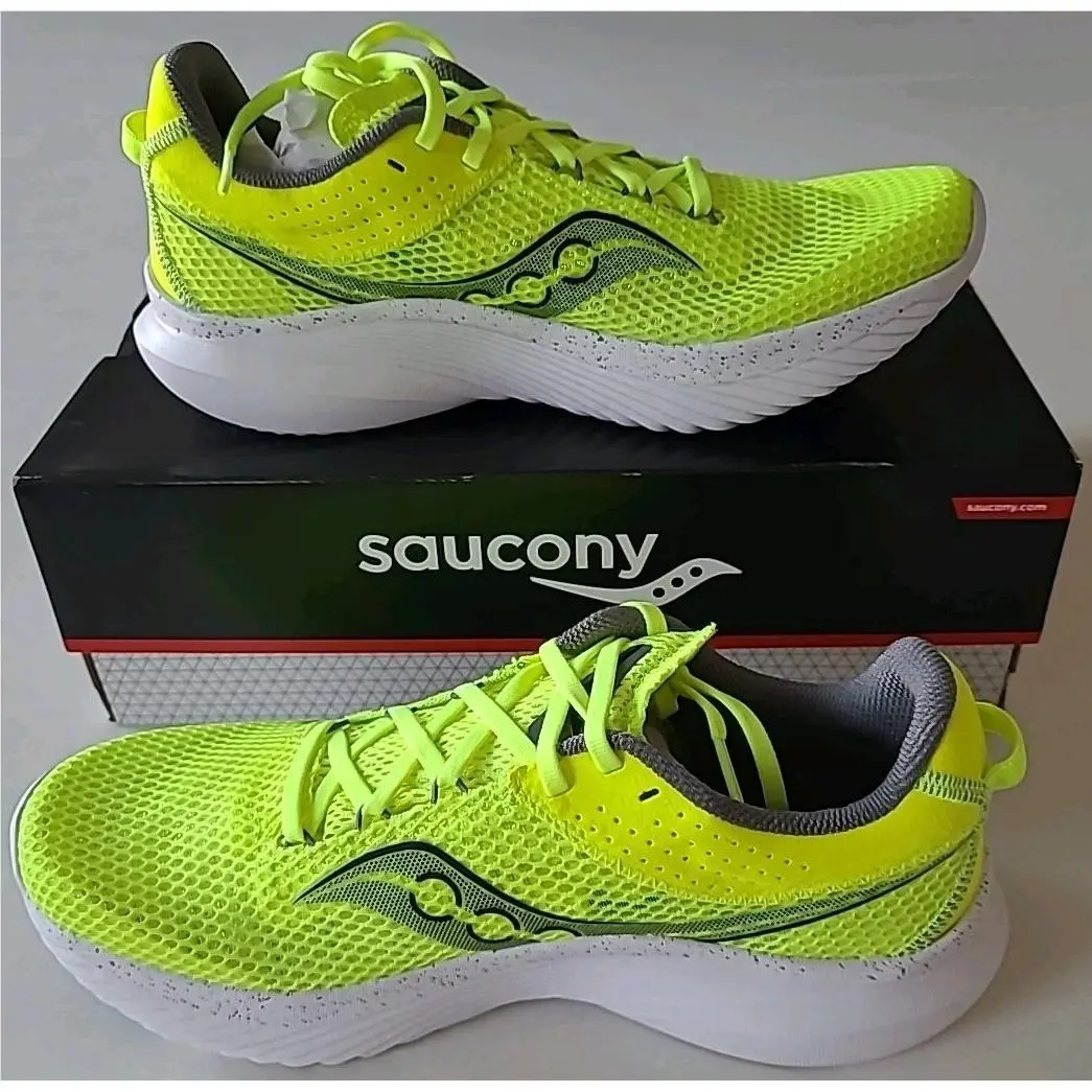 Saucony Kinvara 14 Citron Black Running Shoes Men`s Size 10 S20823-06