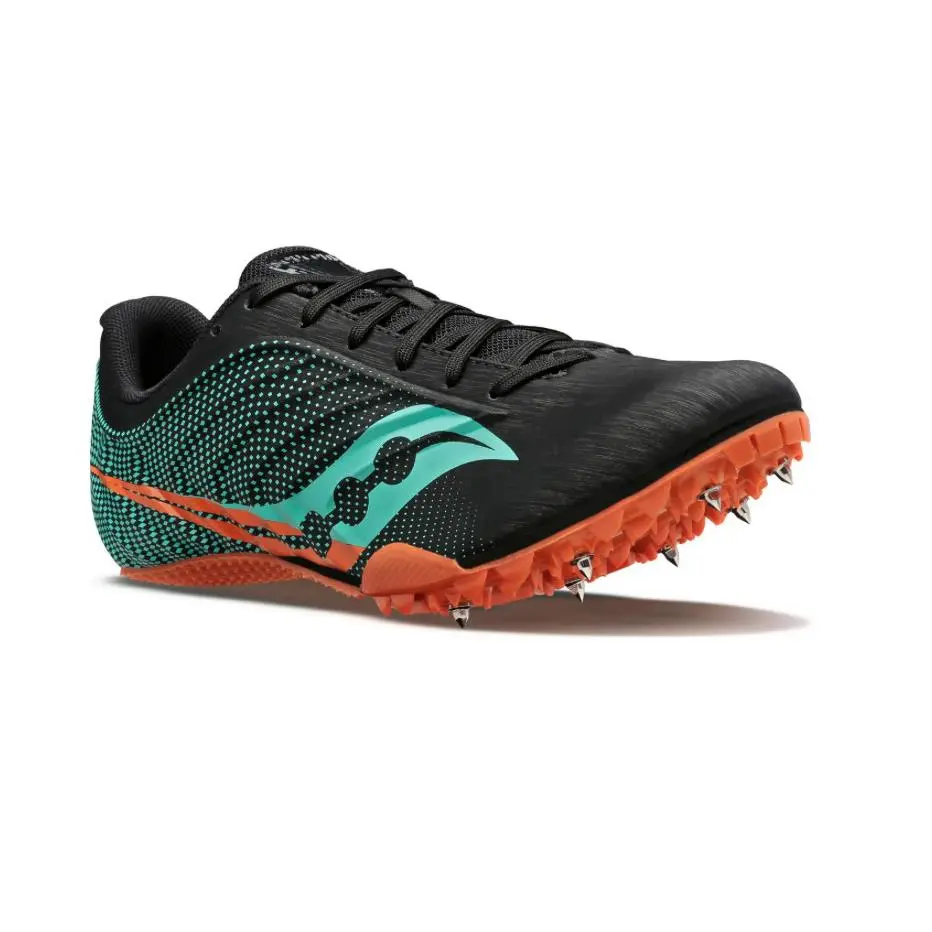 Saucony Men 8.5 Running Spitfire 5 Spikes Track Field Black Sprint-400M