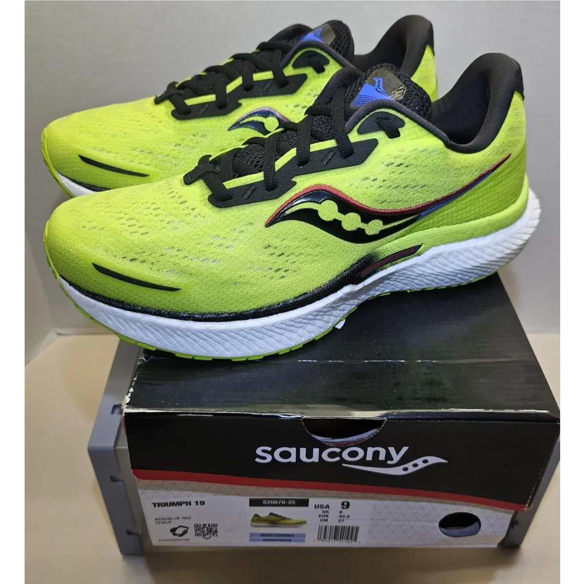 Saucony shoes - Saucony Triumph 19 - Triumph - S20678 25 - Acid/Blue Raz/Chaux ( lime Green/Blue/Black/Burgundy/White) 1