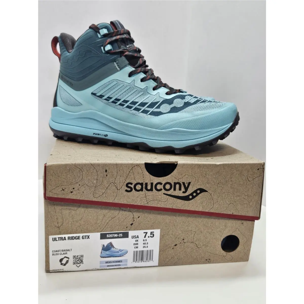 Saucony Men`s Ultra Ridge Gtx Gore-tex S20796-25 Hiking Shoes Size 7.5 M US